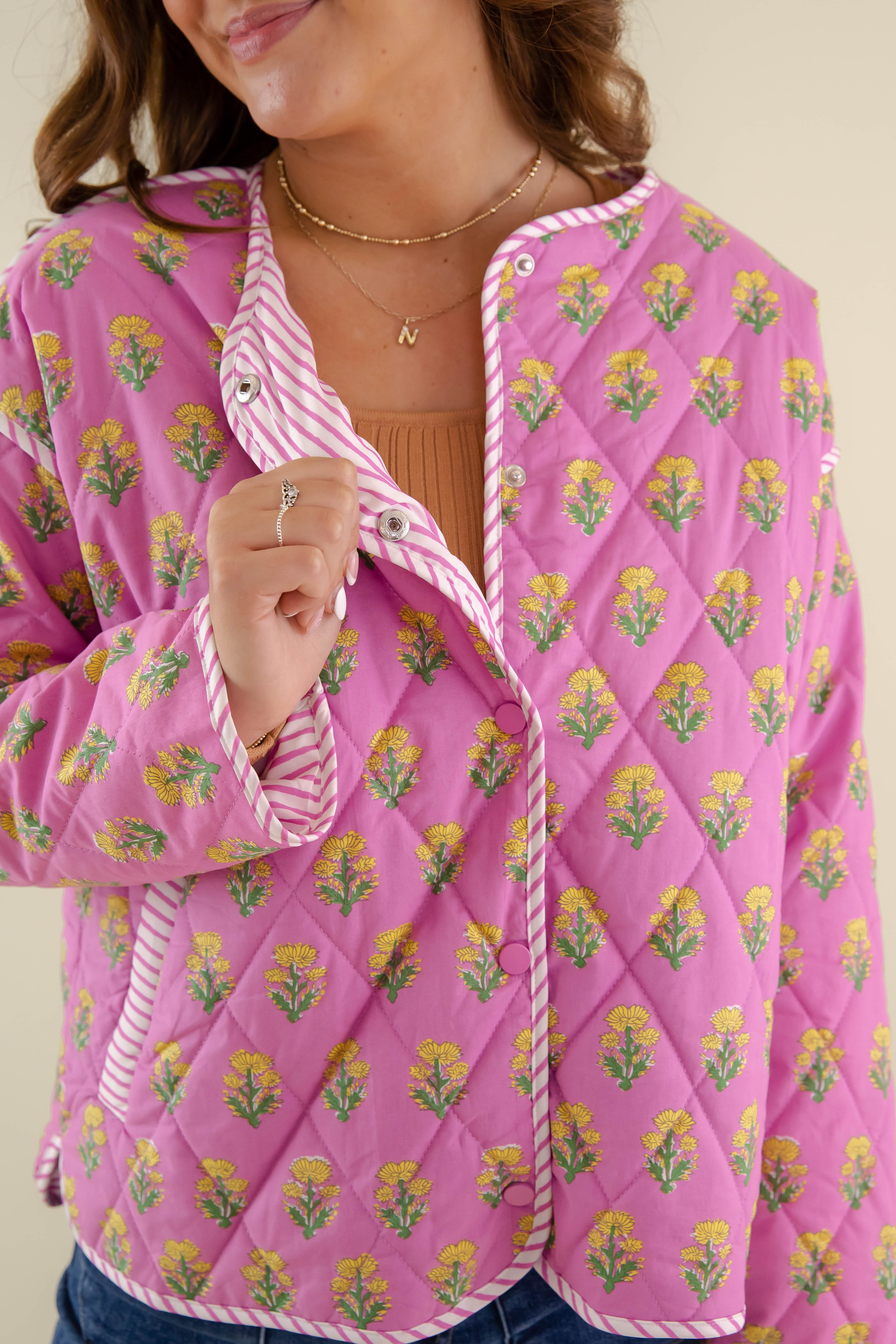 FINAL SALE: Blooming Where Planted Quilted Jacket