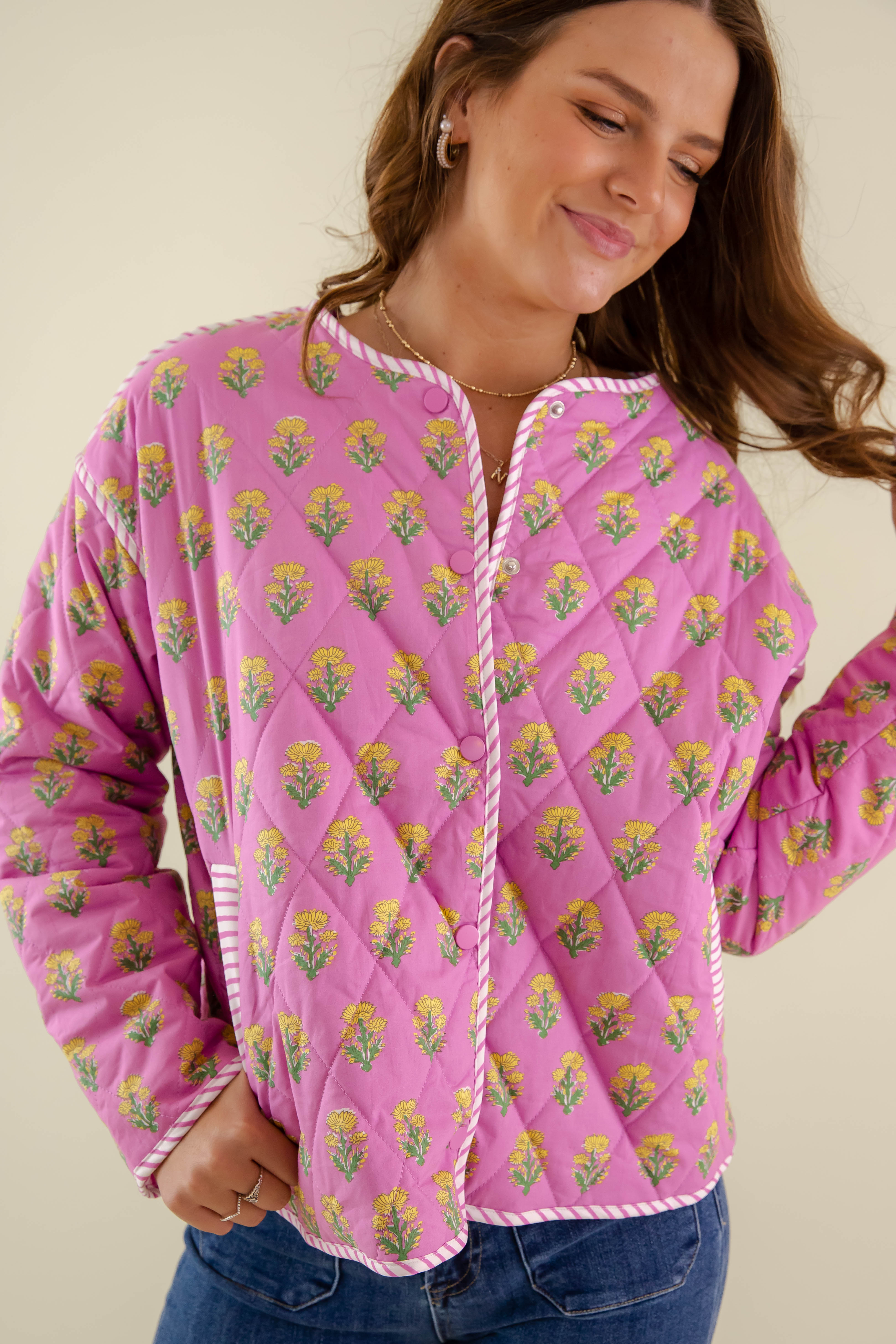 FINAL SALE: Blooming Where Planted Quilted Jacket