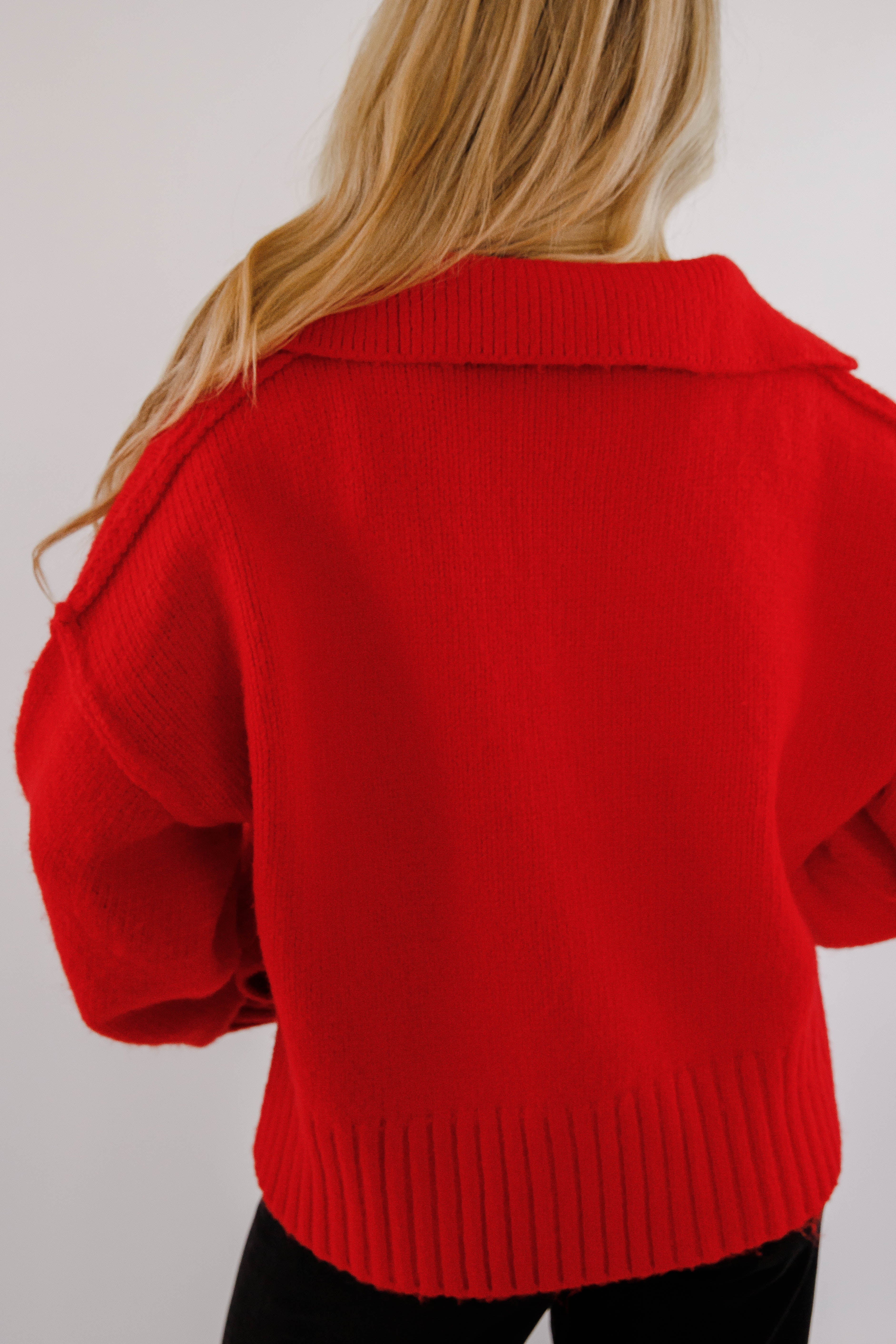 On The Other Side Sweater-Red