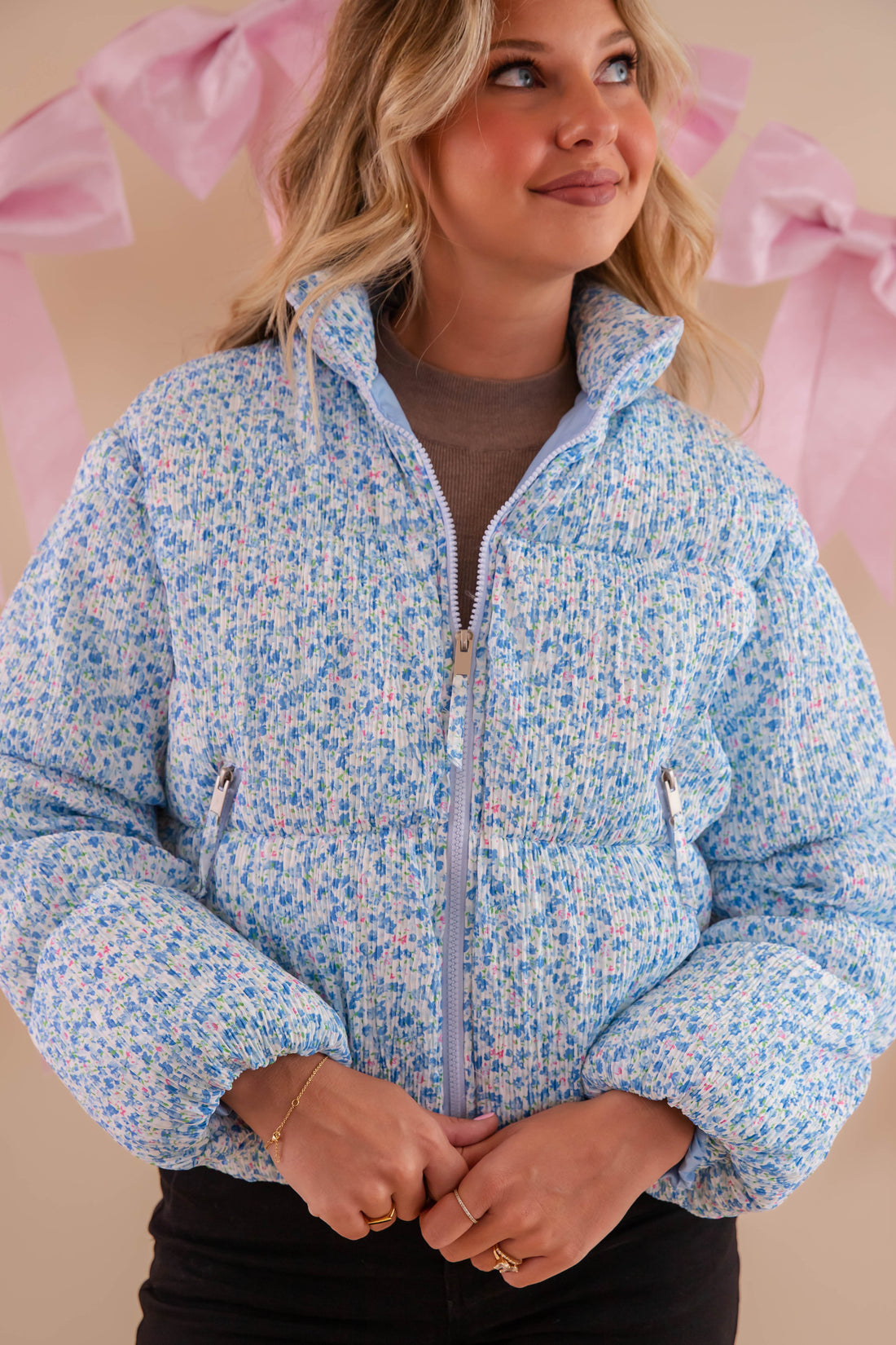 Bringing New Energy Puffer Jacket-Blue