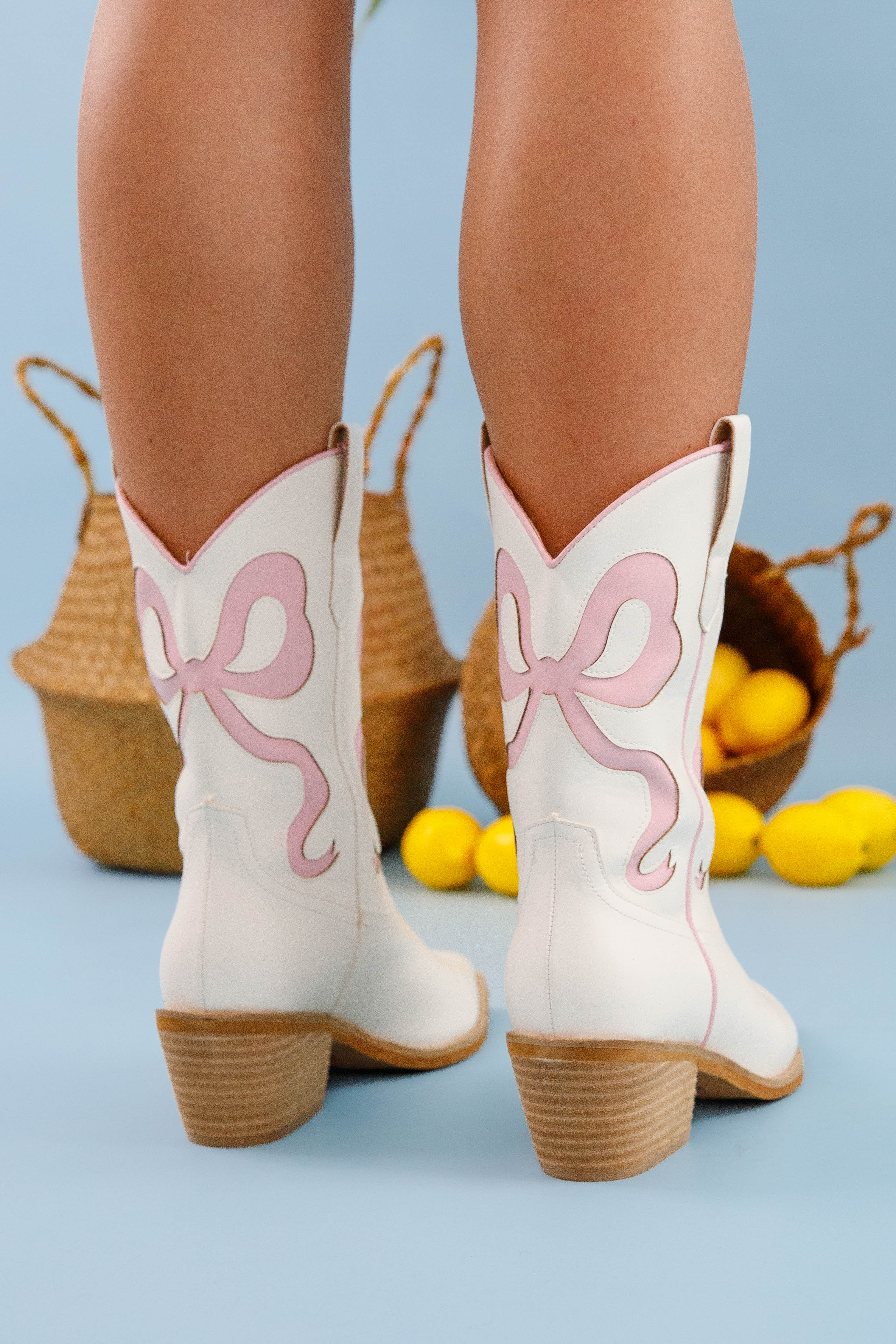 RESTOCK: Ruby Western Booties-Blush Pink