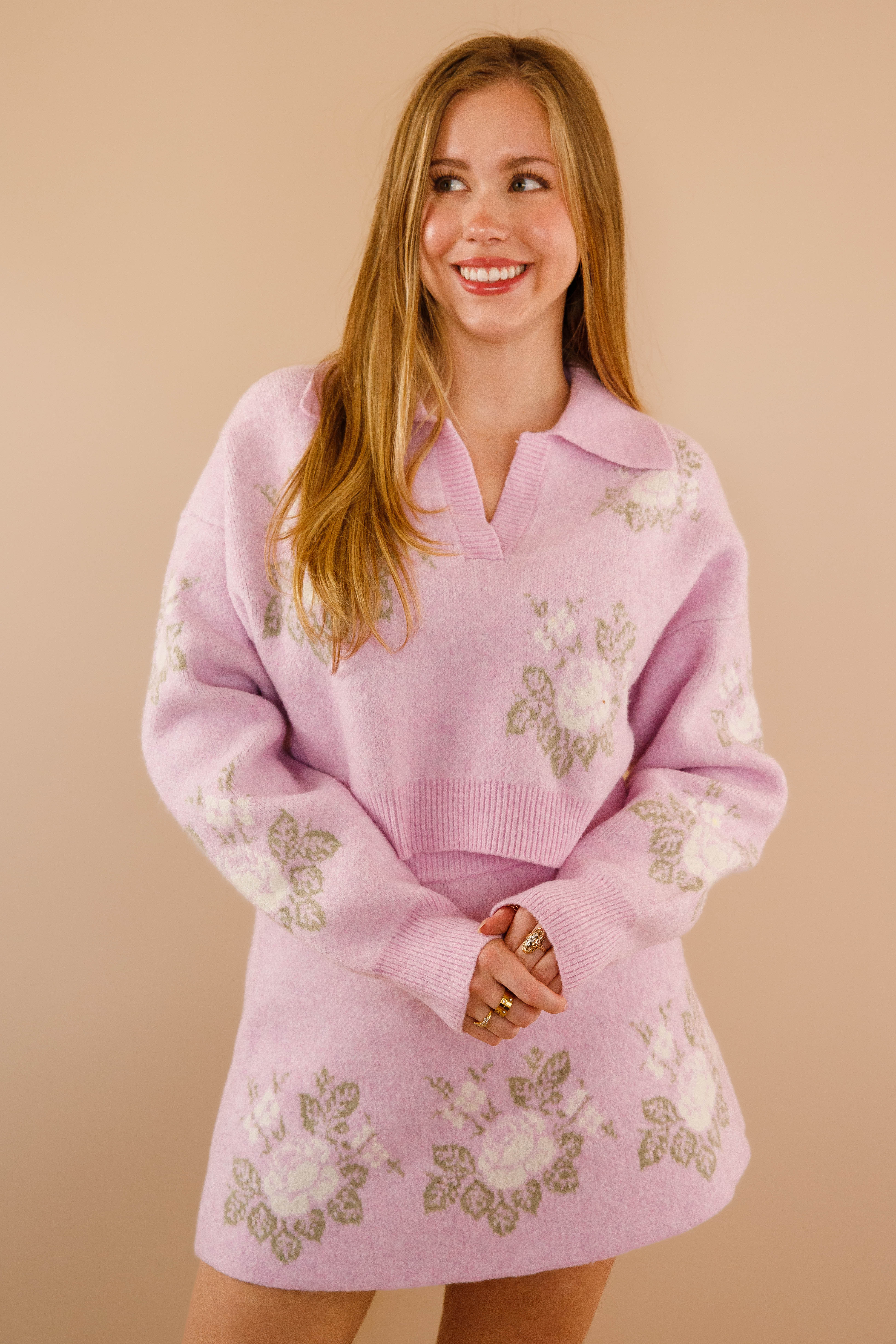Blossom Boulevard Cropped Sweater