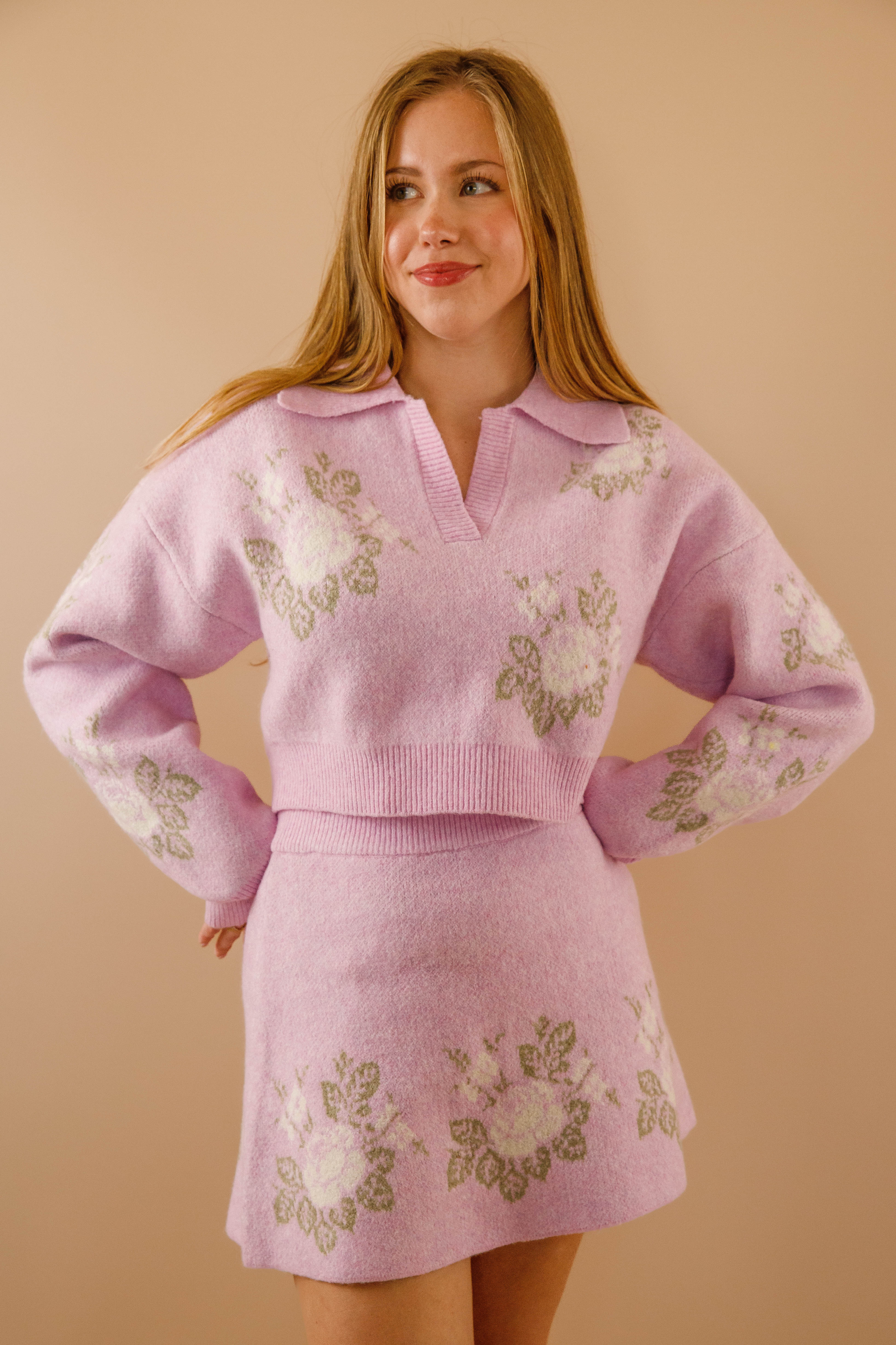 Blossom Boulevard Cropped Sweater