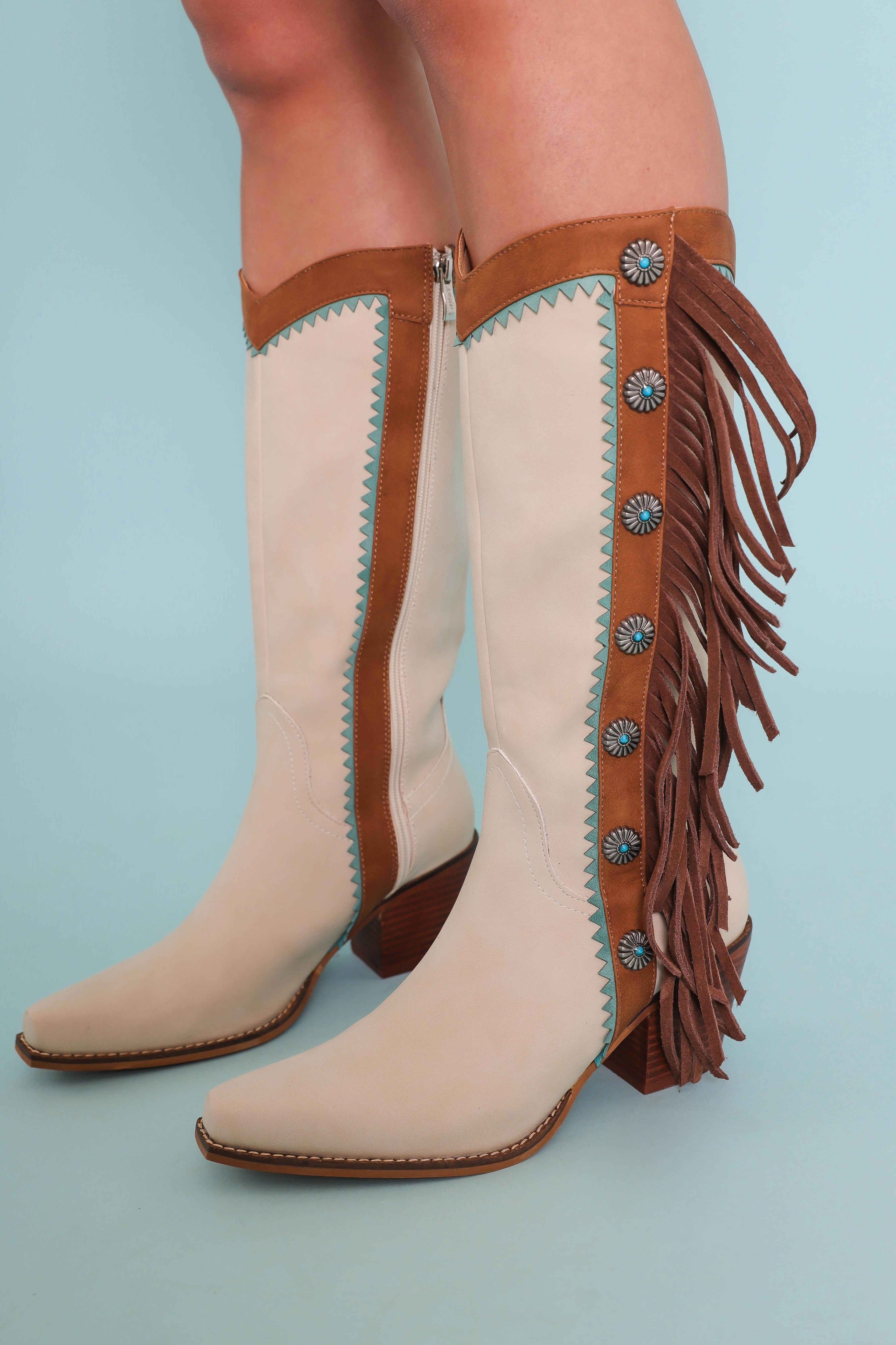 Kaitlyn Western Fringe Boots