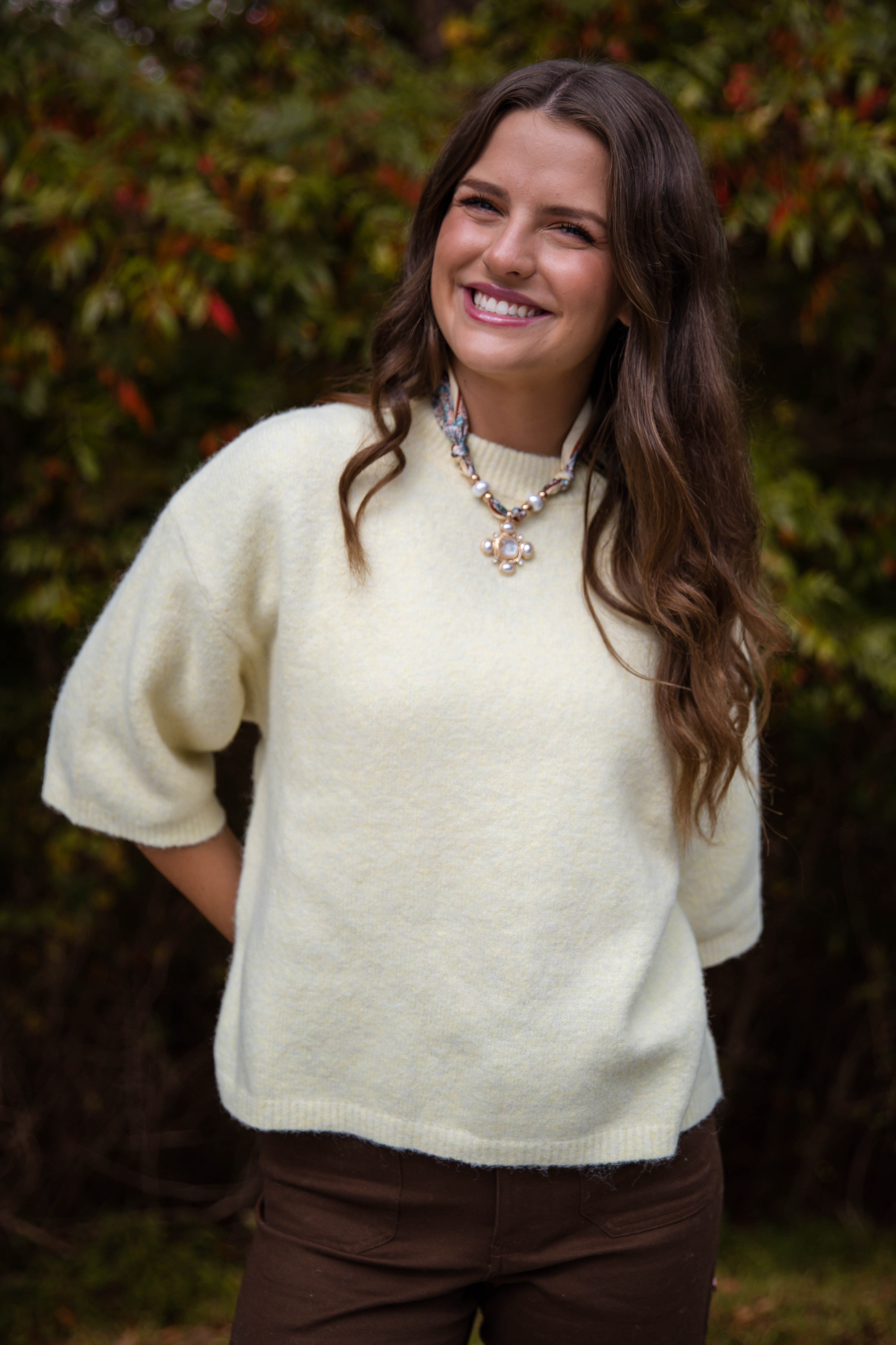 Take A Look At It Sweater-Pale Yellow