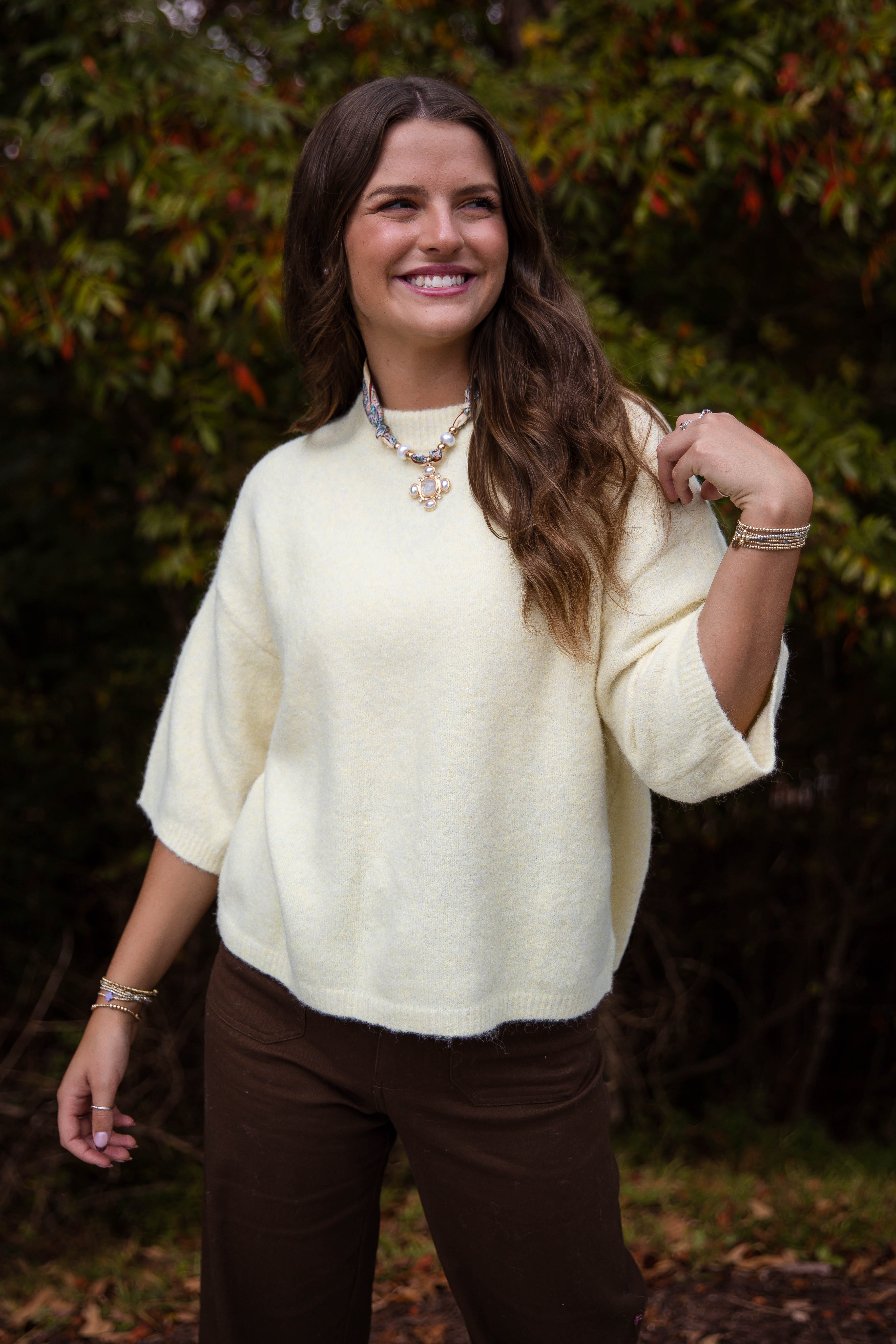 Take A Look At It Sweater-Pale Yellow