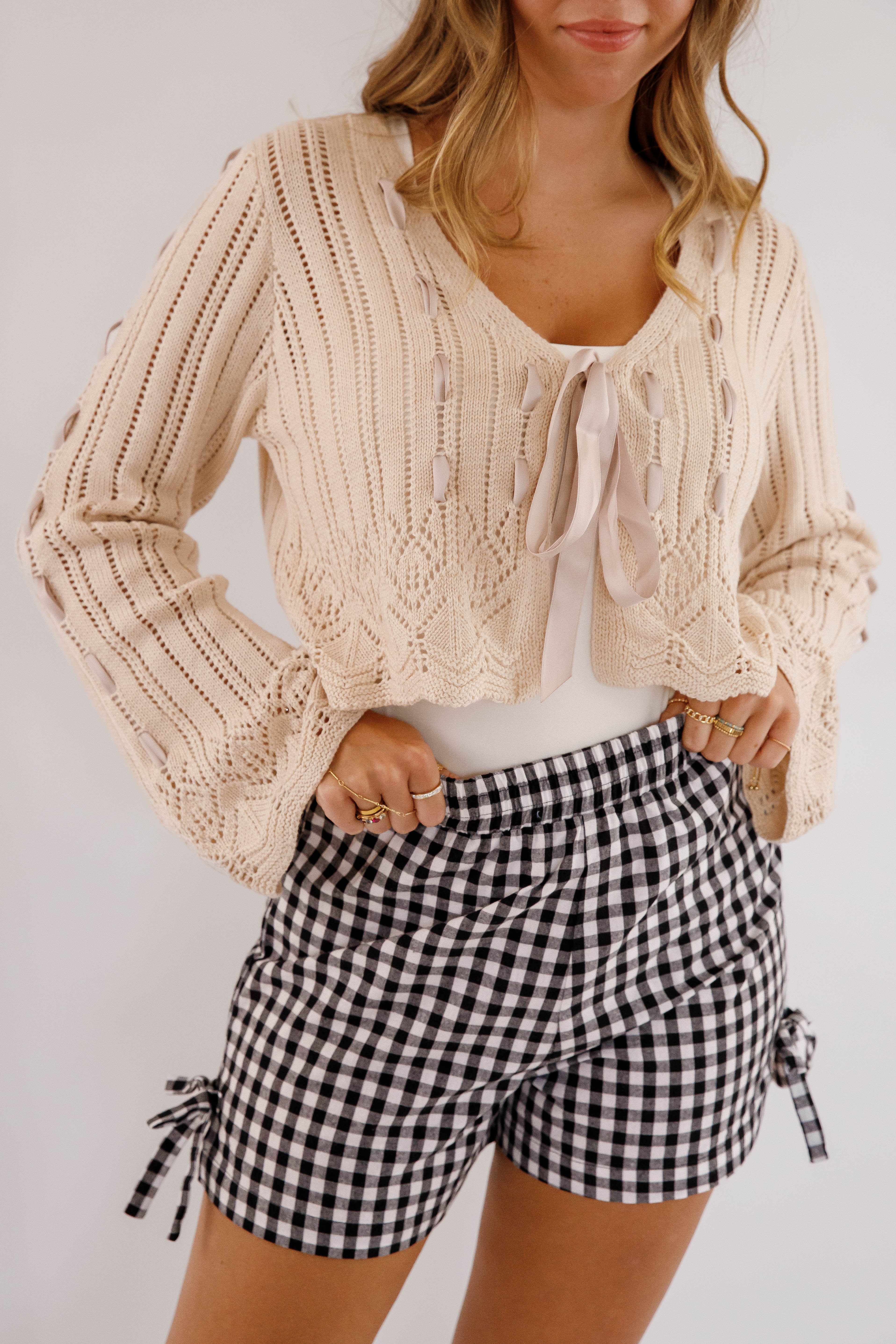 Making Up My Mind Gingham Shorts
