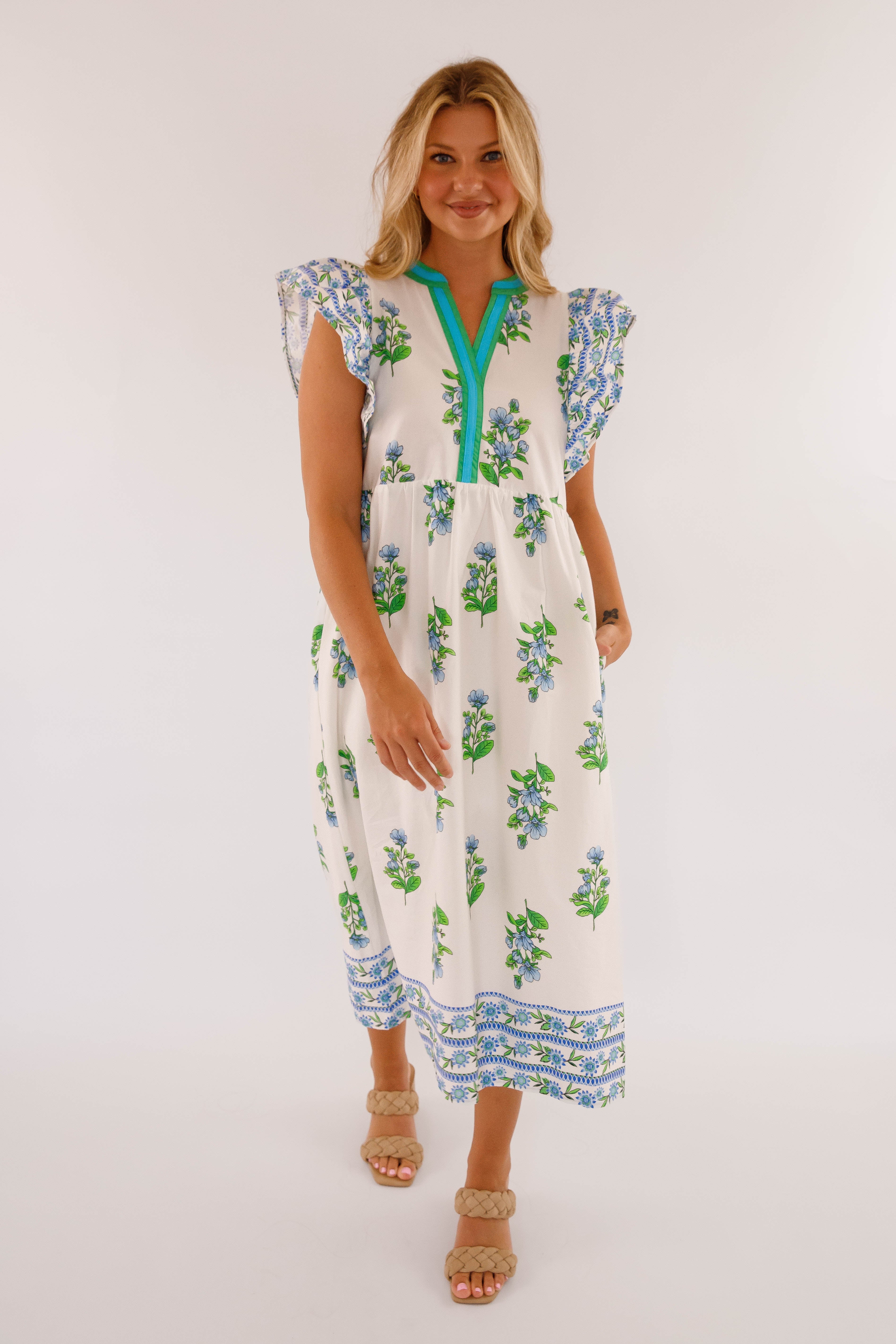 Back To Greece Midi Dress