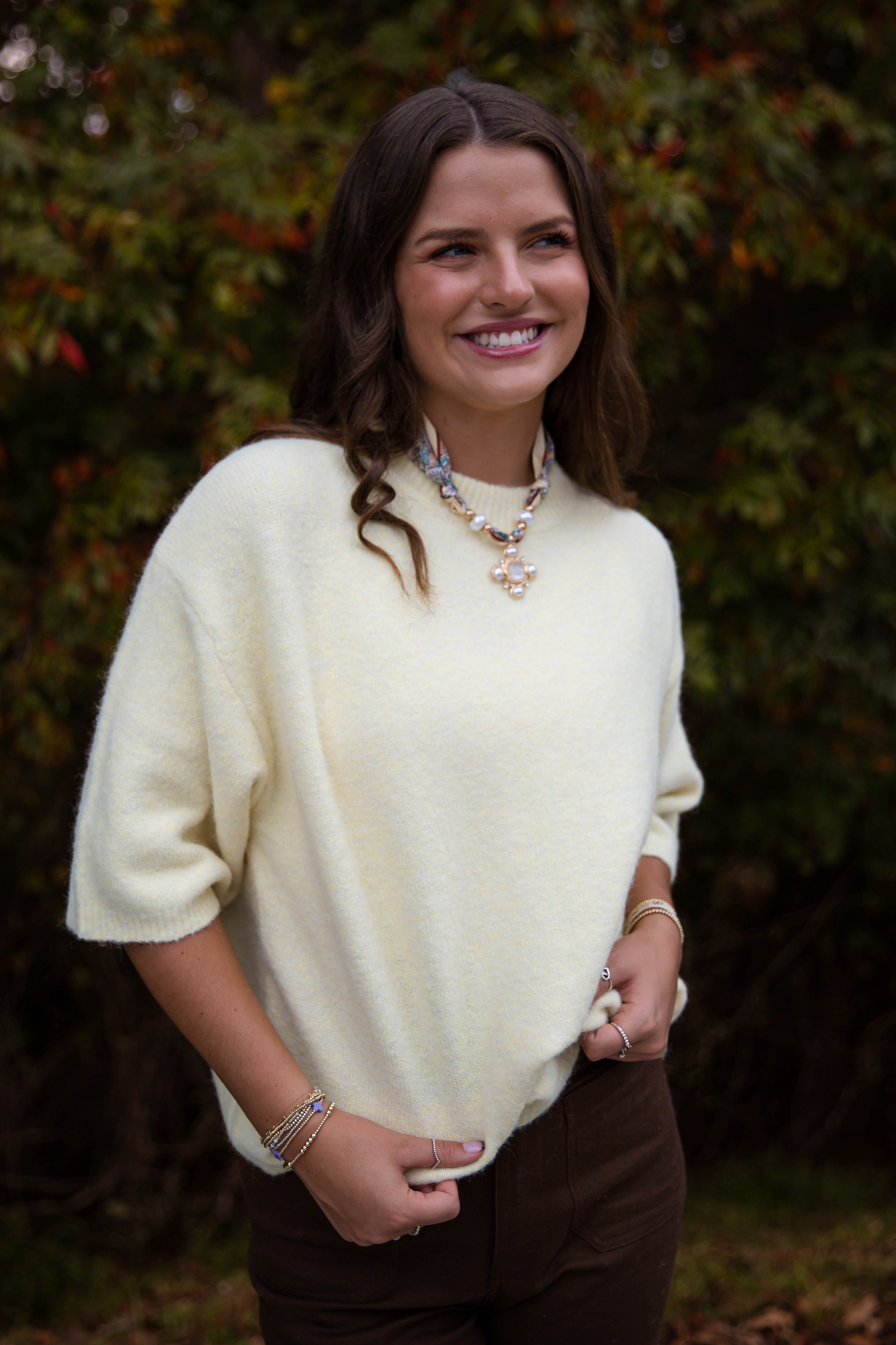 Take A Look At It Sweater-Pale Yellow