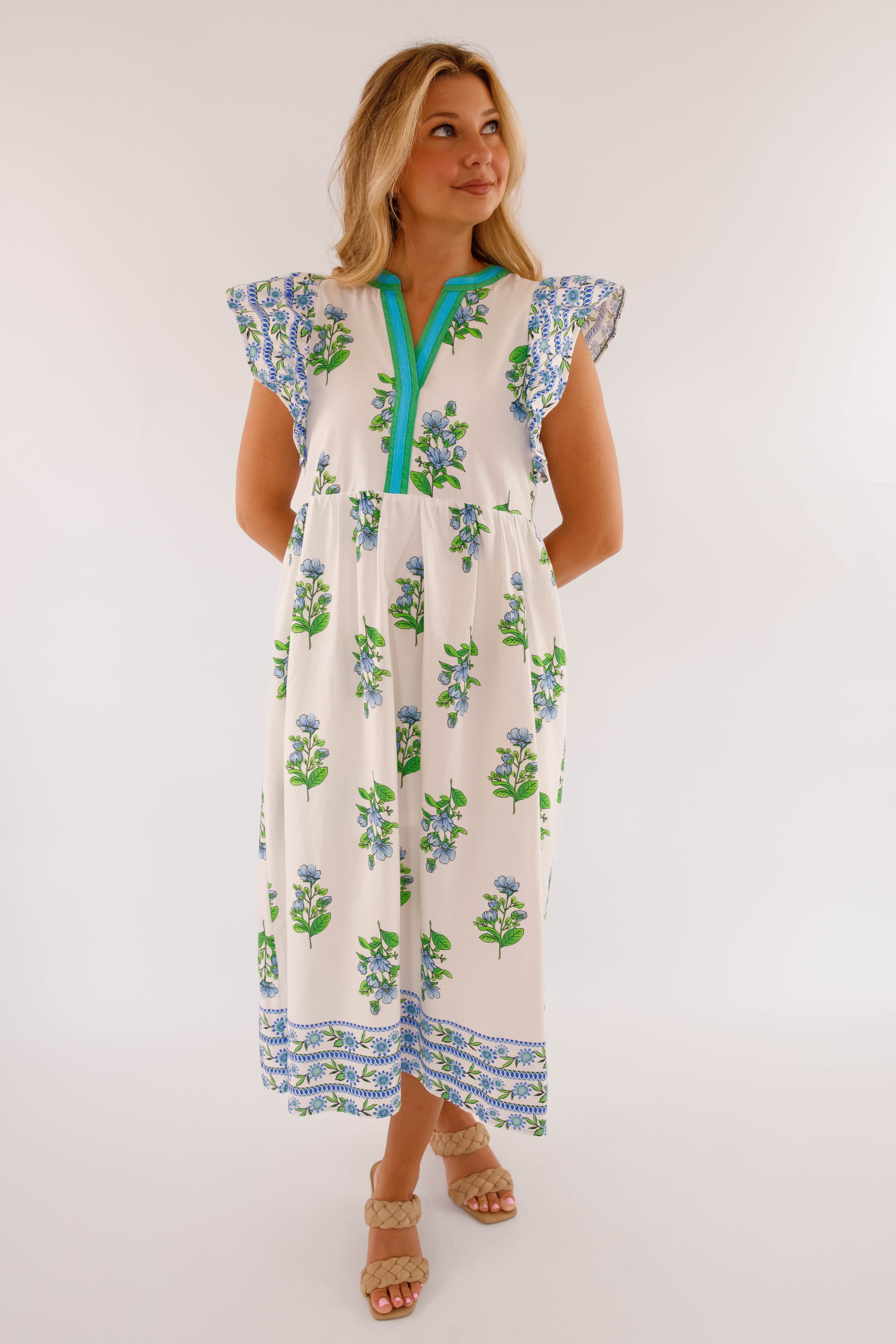 Back To Greece Midi Dress