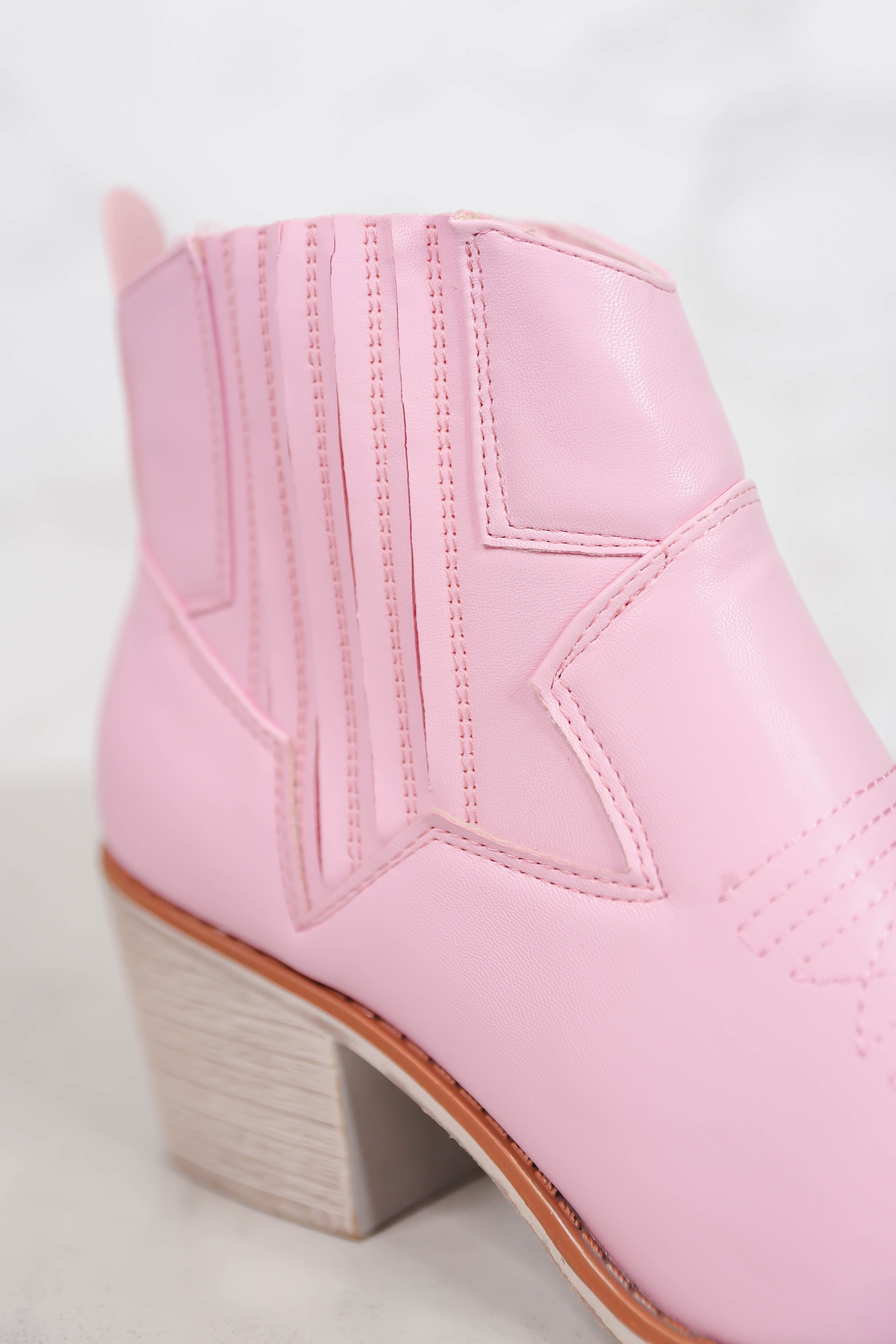 RESTOCK: Lizzie Western Booties-Pink