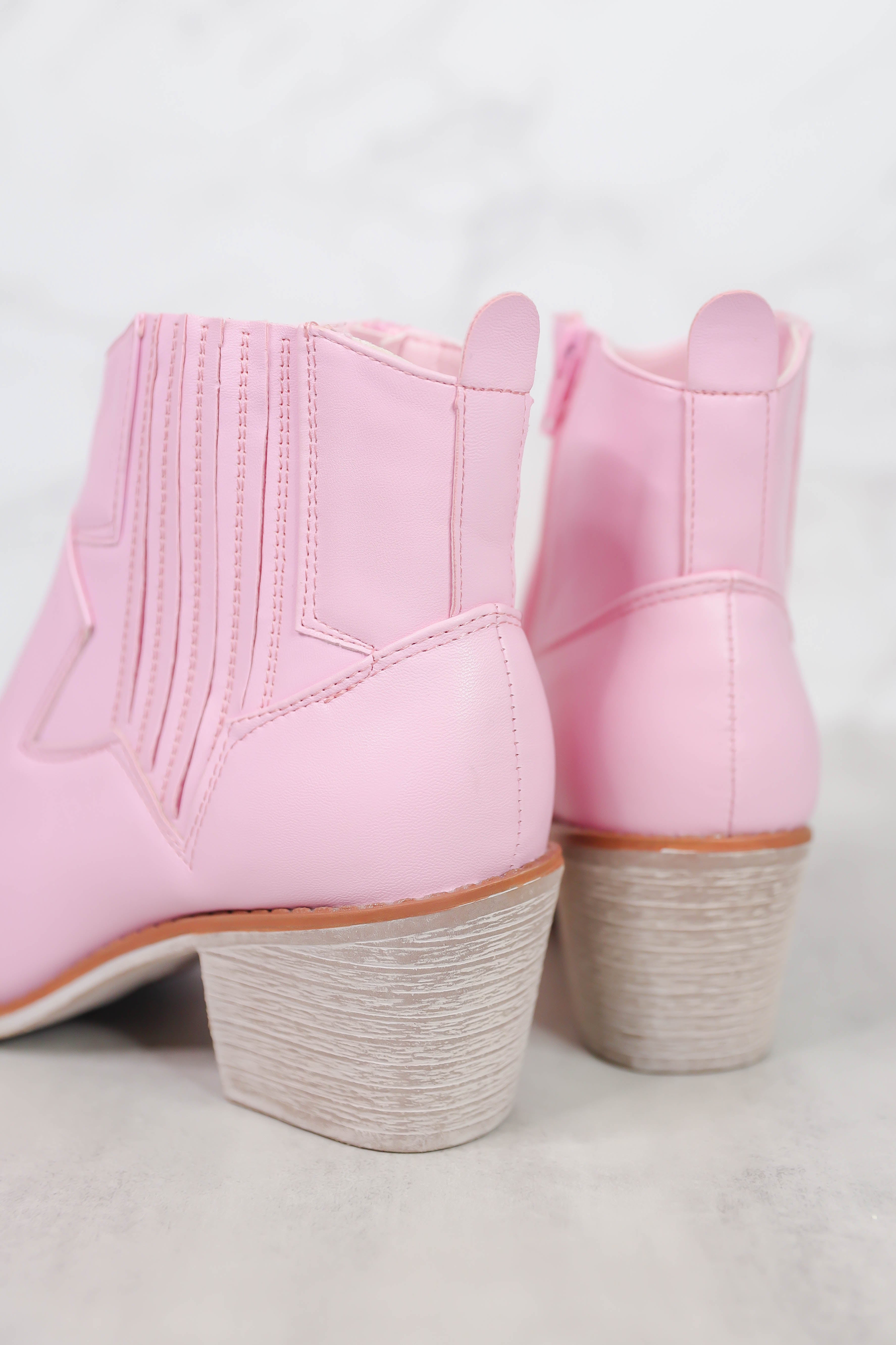 RESTOCK: Lizzie Western Booties-Pink