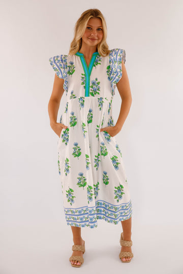 Back To Greece Midi Dress