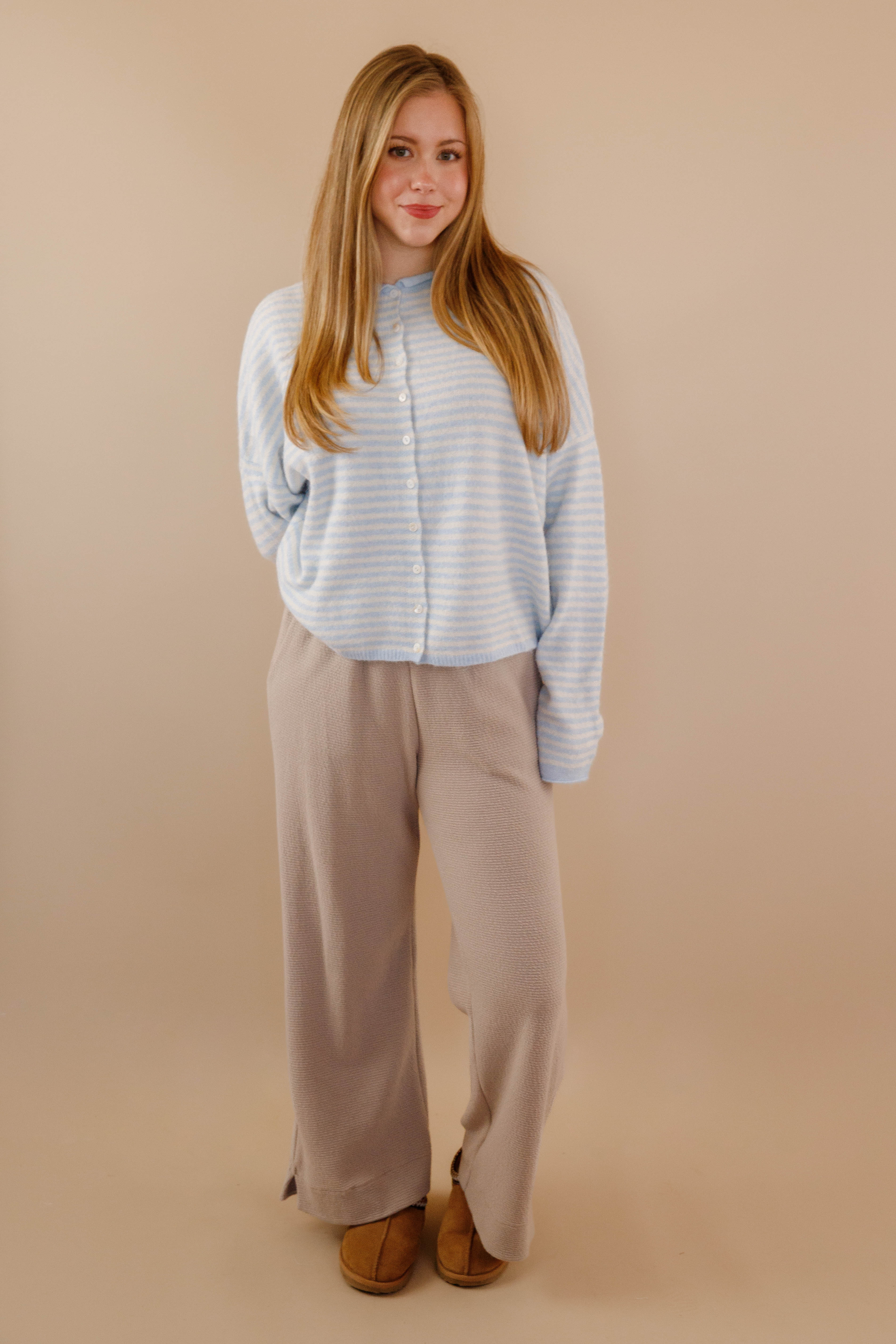 Take One More Look Cardigan-Baby Blue