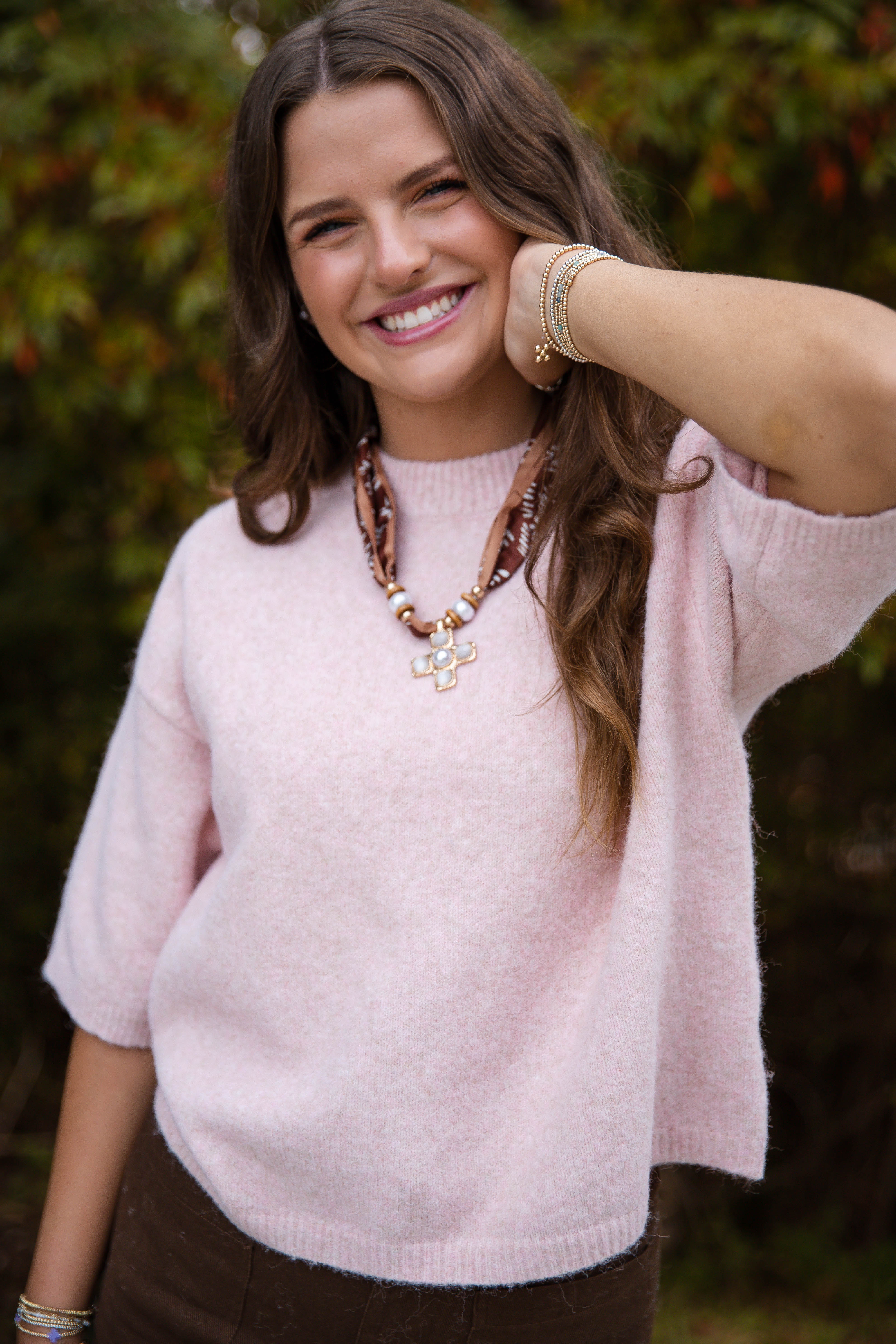 RESTOCK: Take A Look At It Sweater-Pale Pink