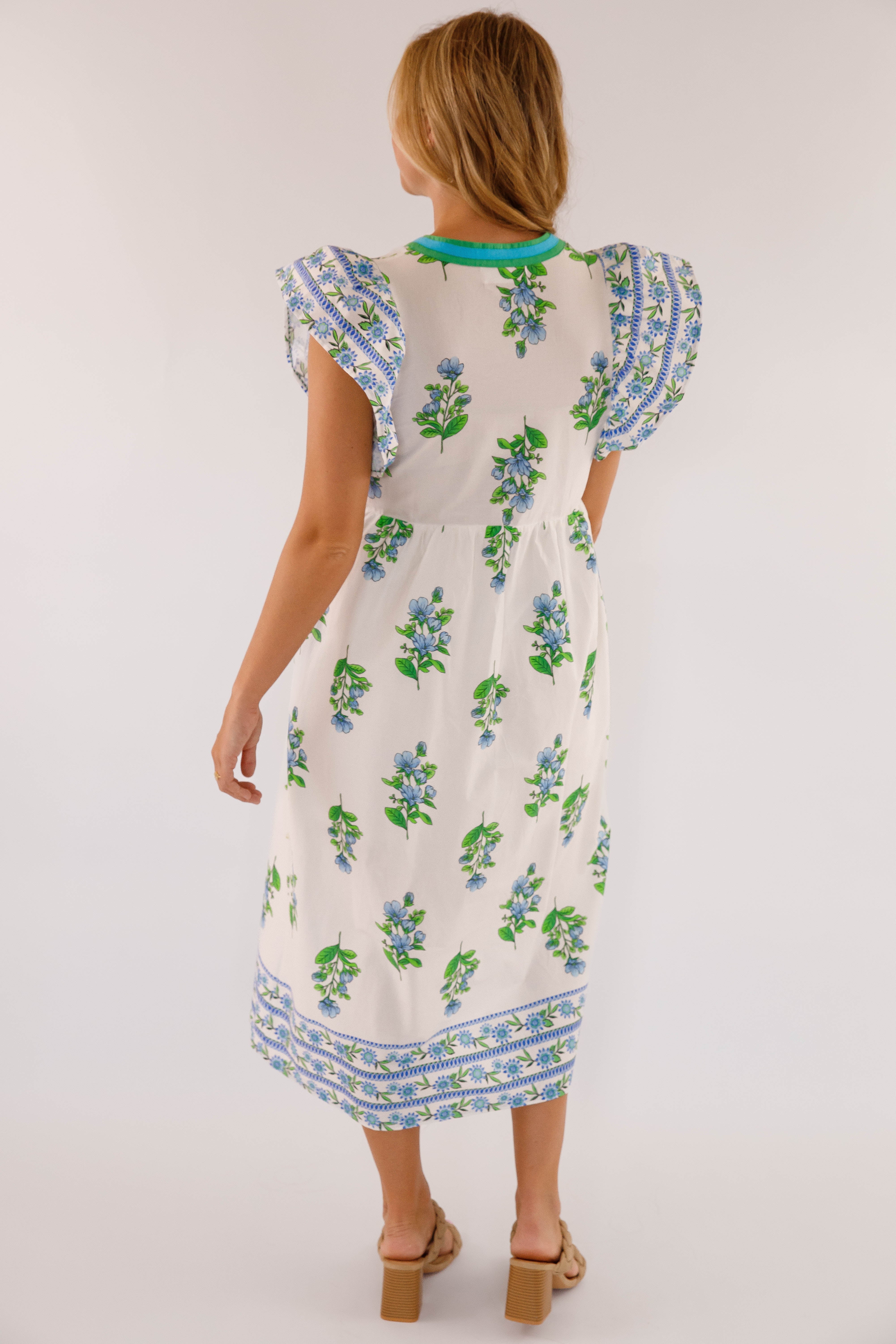 Back To Greece Midi Dress