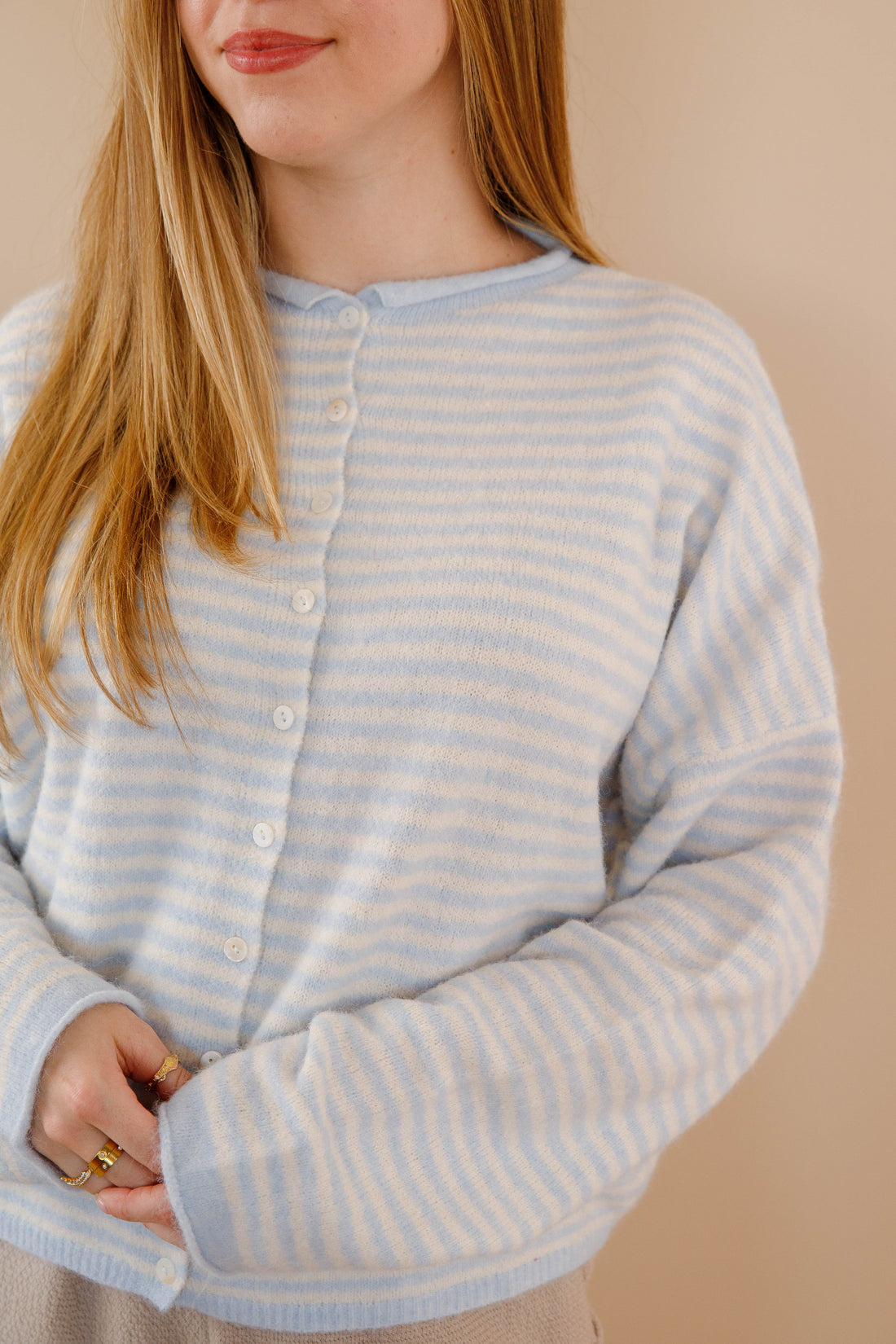 Take One More Look Cardigan-Baby Blue