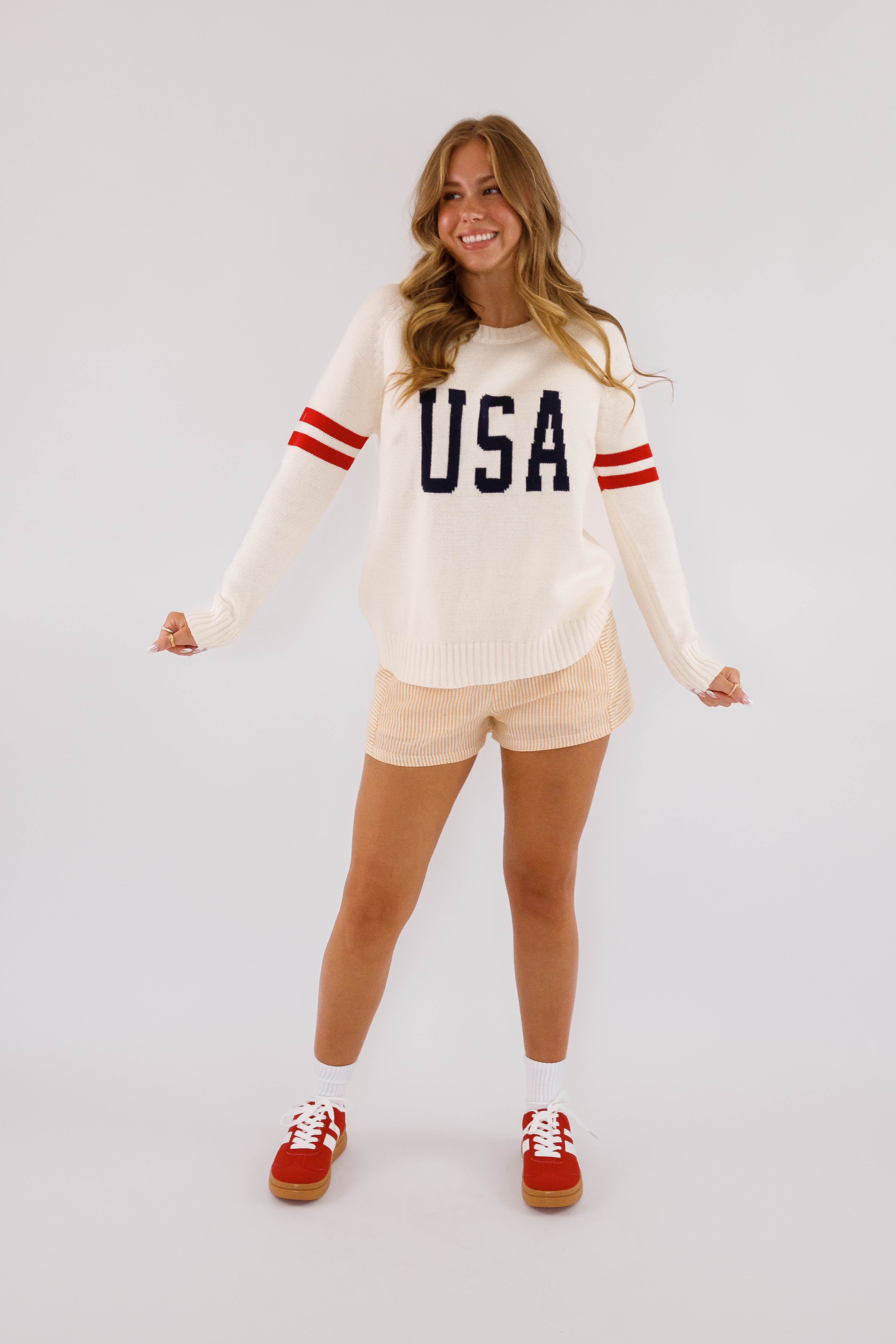 Very Fitting Shorts-Yellow Stripe
