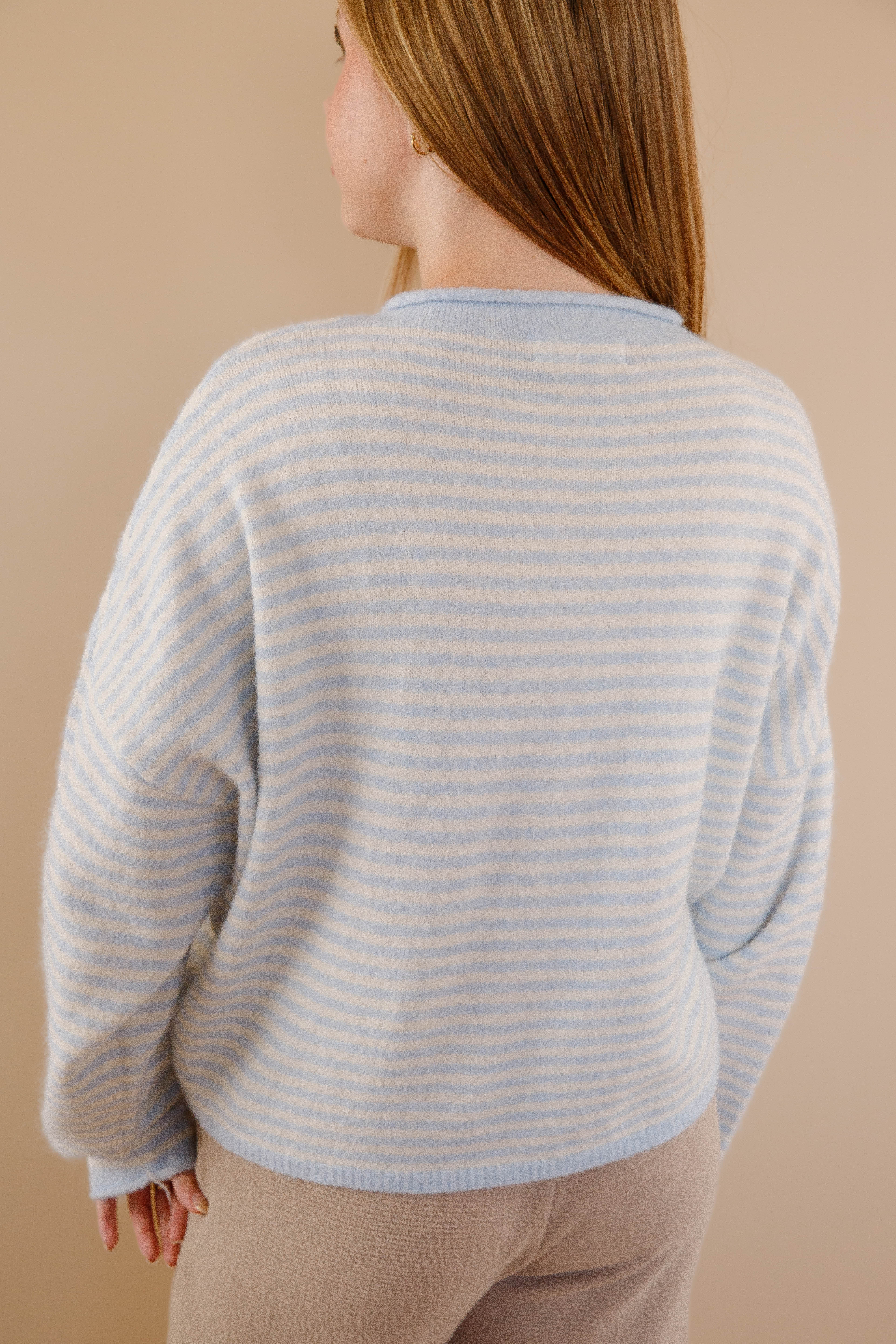 Take One More Look Cardigan-Baby Blue
