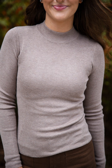 FINAL SALE: Underneath This Persona Ribbed Top-Mocha