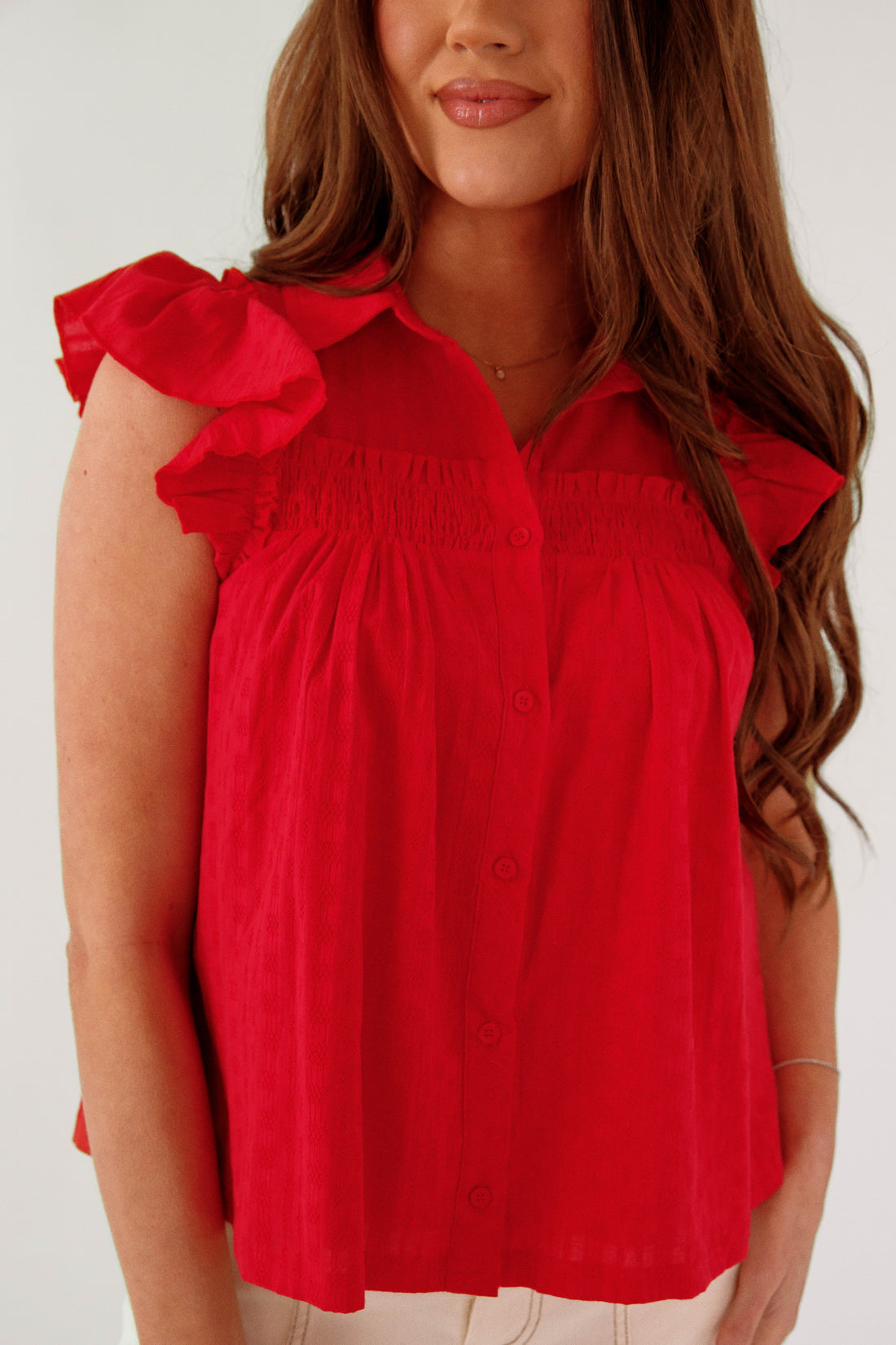 As of Lately Blouse-Red