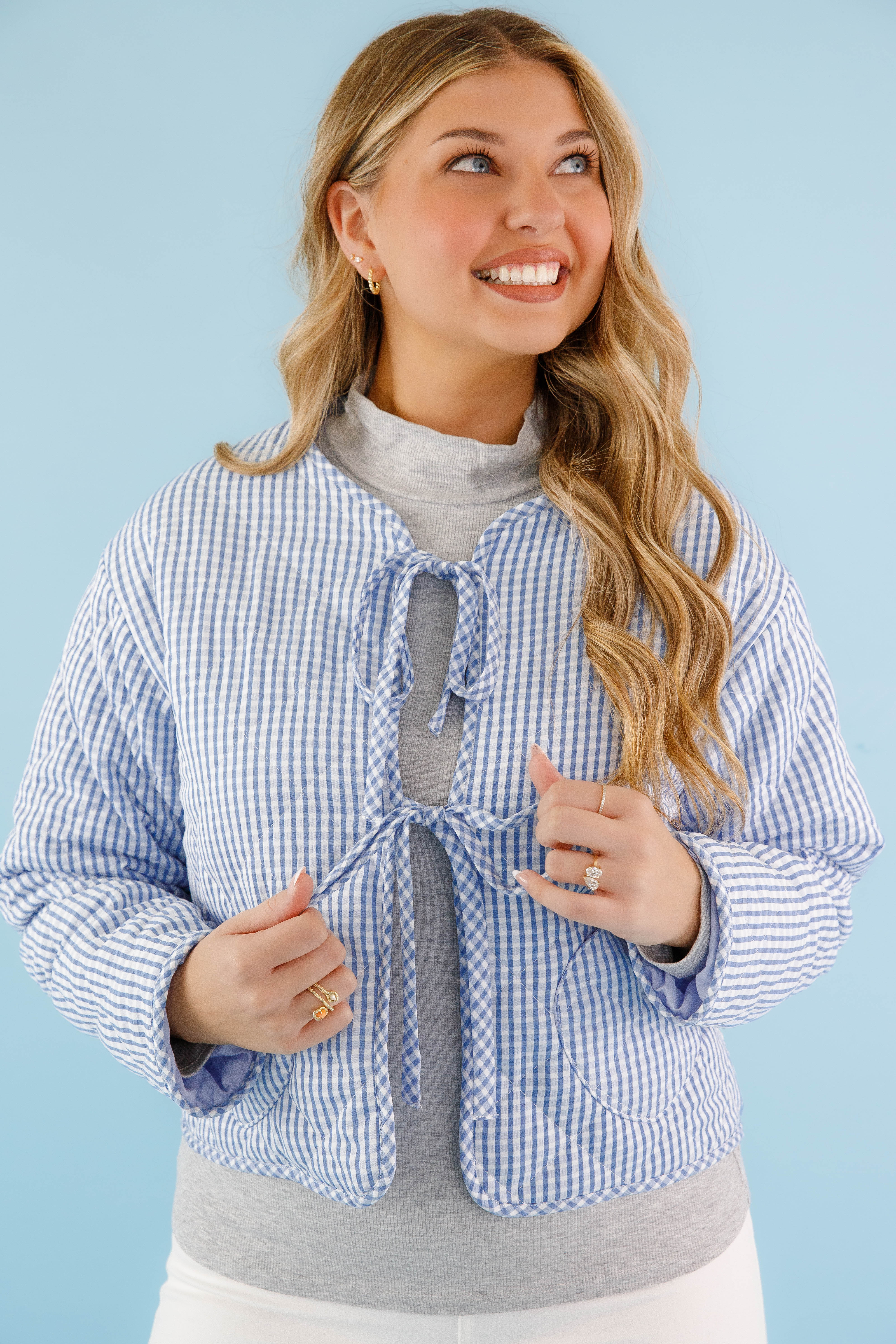 FINAL SALE: A Charming Sense Gingham Jacket