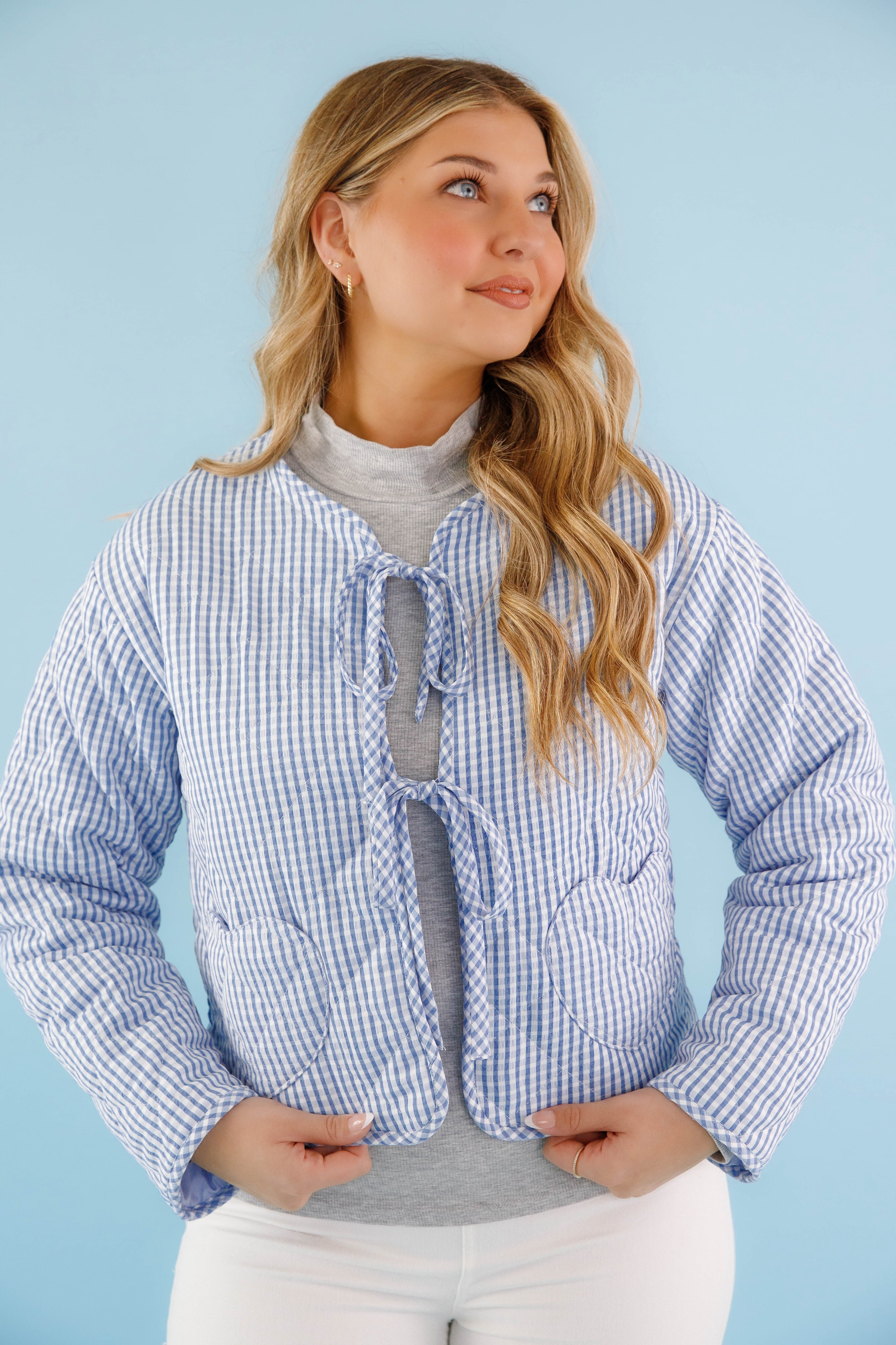 FINAL SALE: A Charming Sense Gingham Jacket