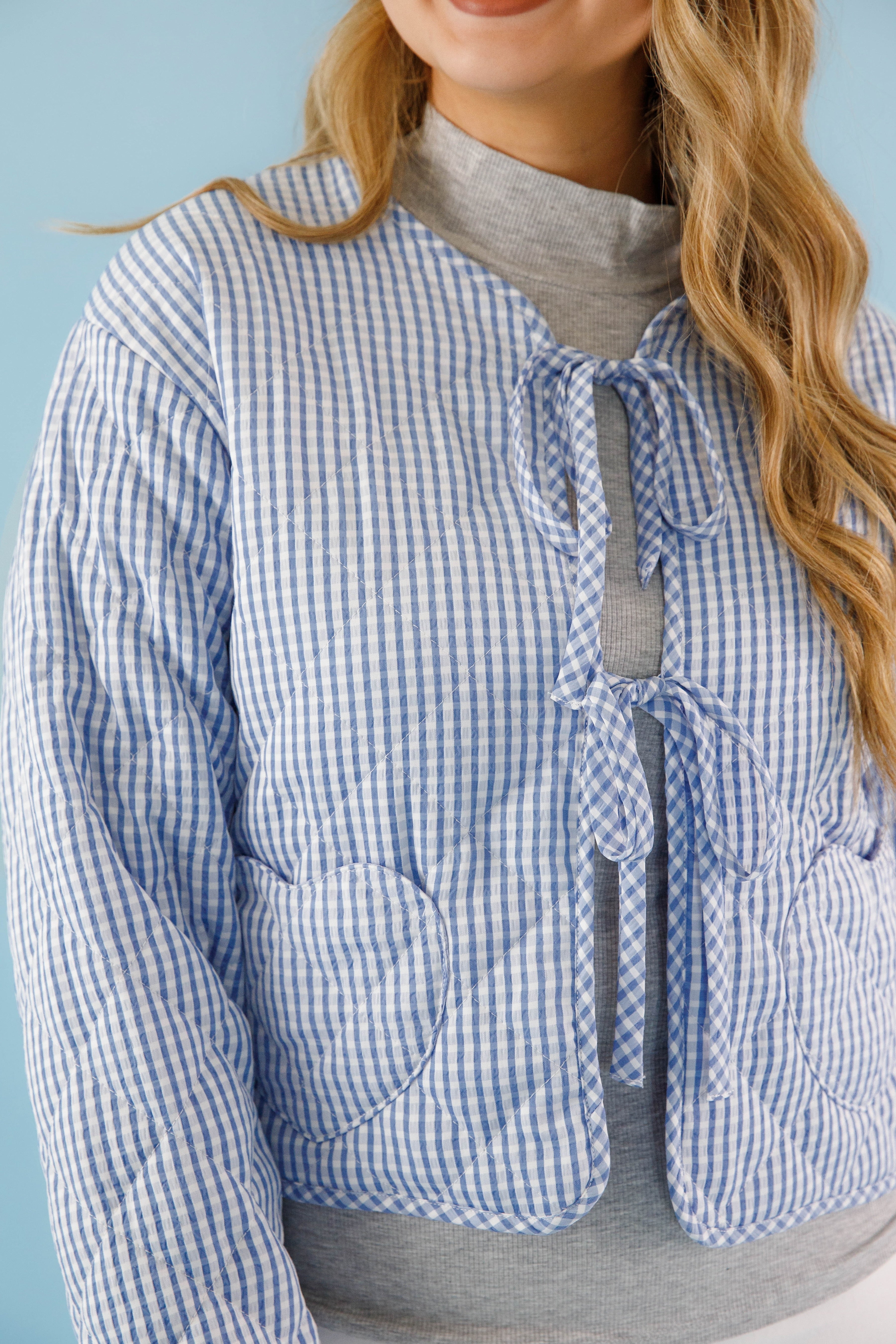 FINAL SALE: A Charming Sense Gingham Jacket