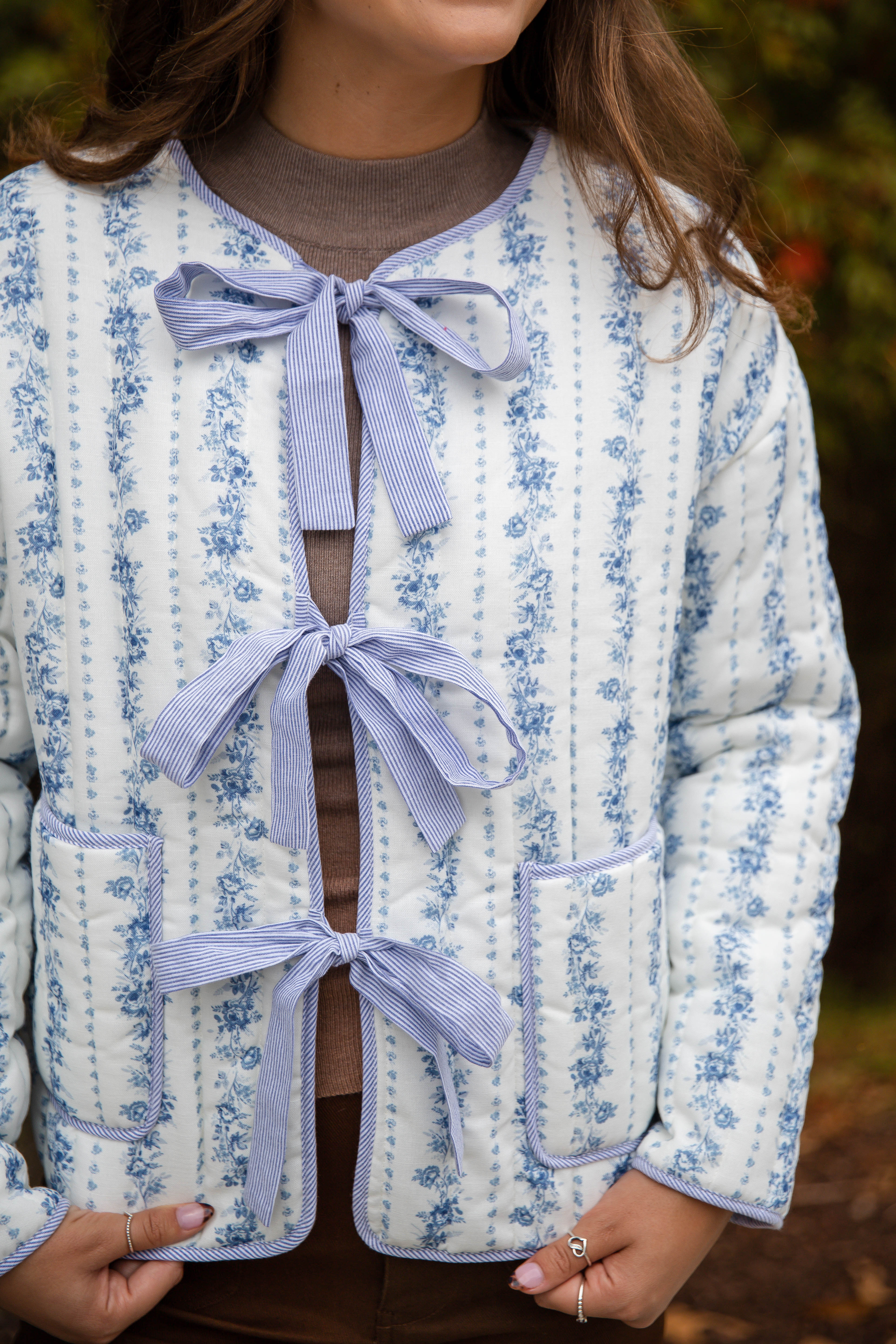 Sweet Spirit Quilted Jacket-Blue