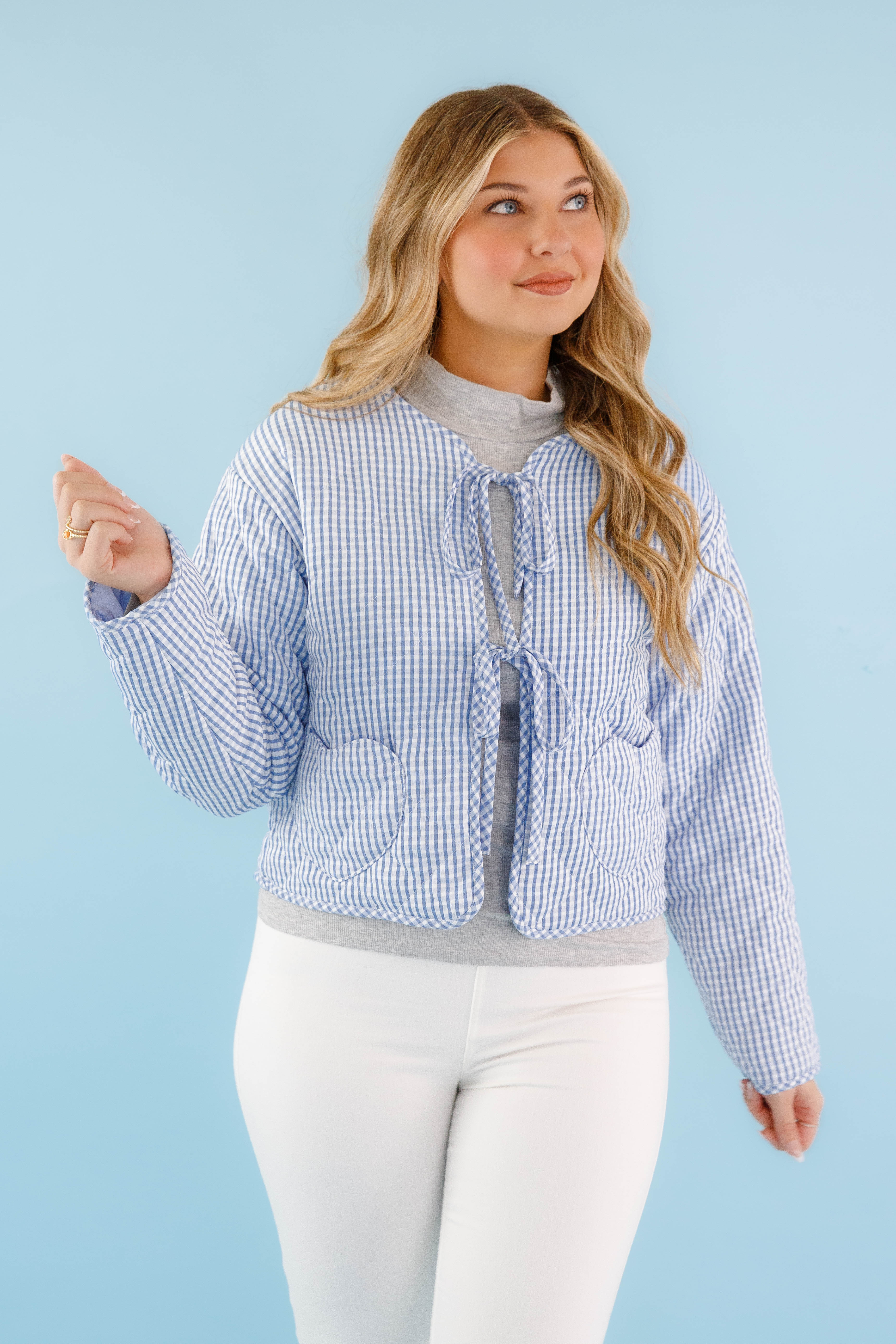 FINAL SALE: A Charming Sense Gingham Jacket