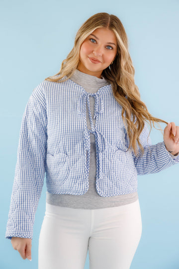 FINAL SALE: A Charming Sense Gingham Jacket