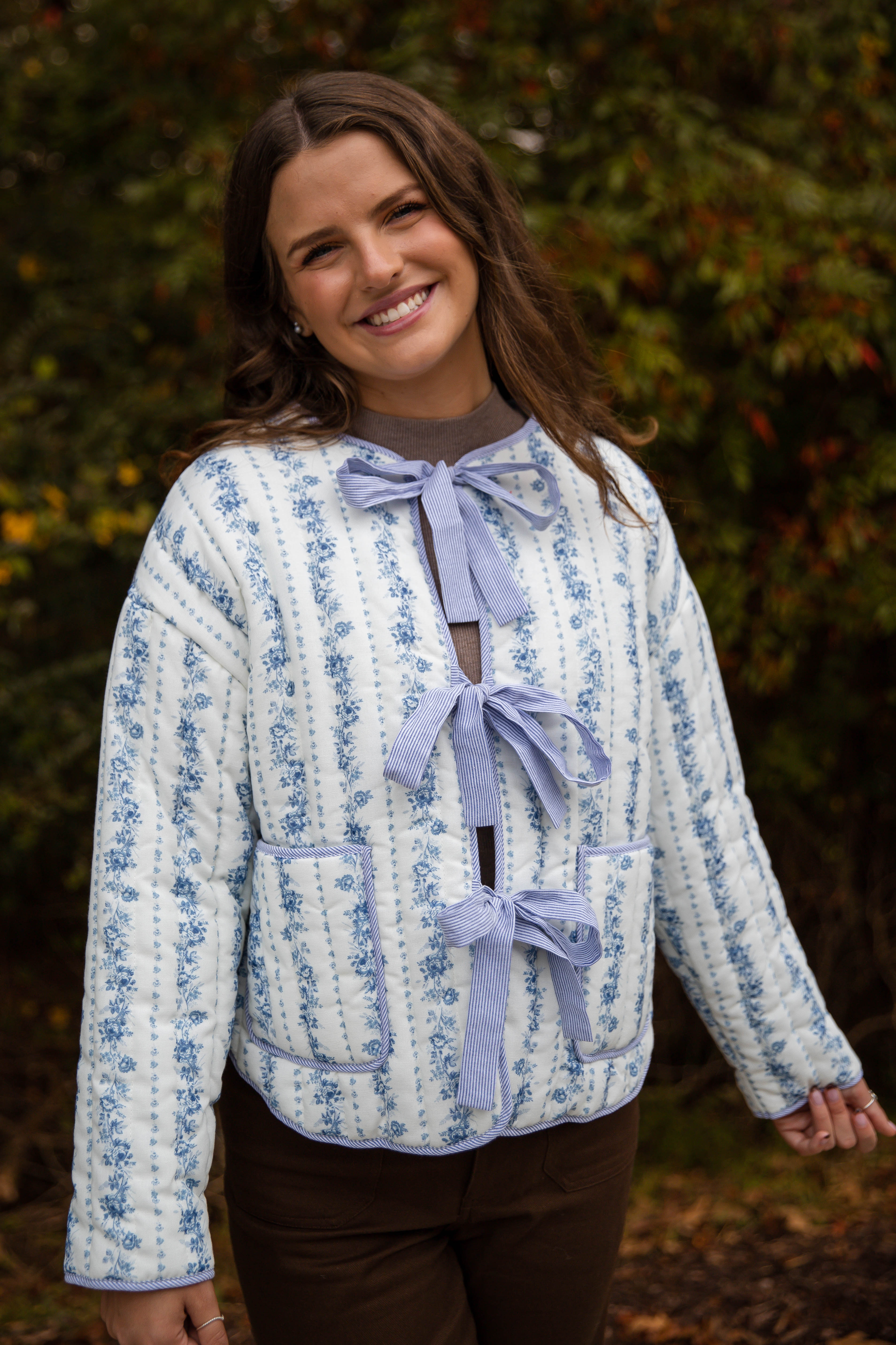 Sweet Spirit Quilted Jacket-Blue