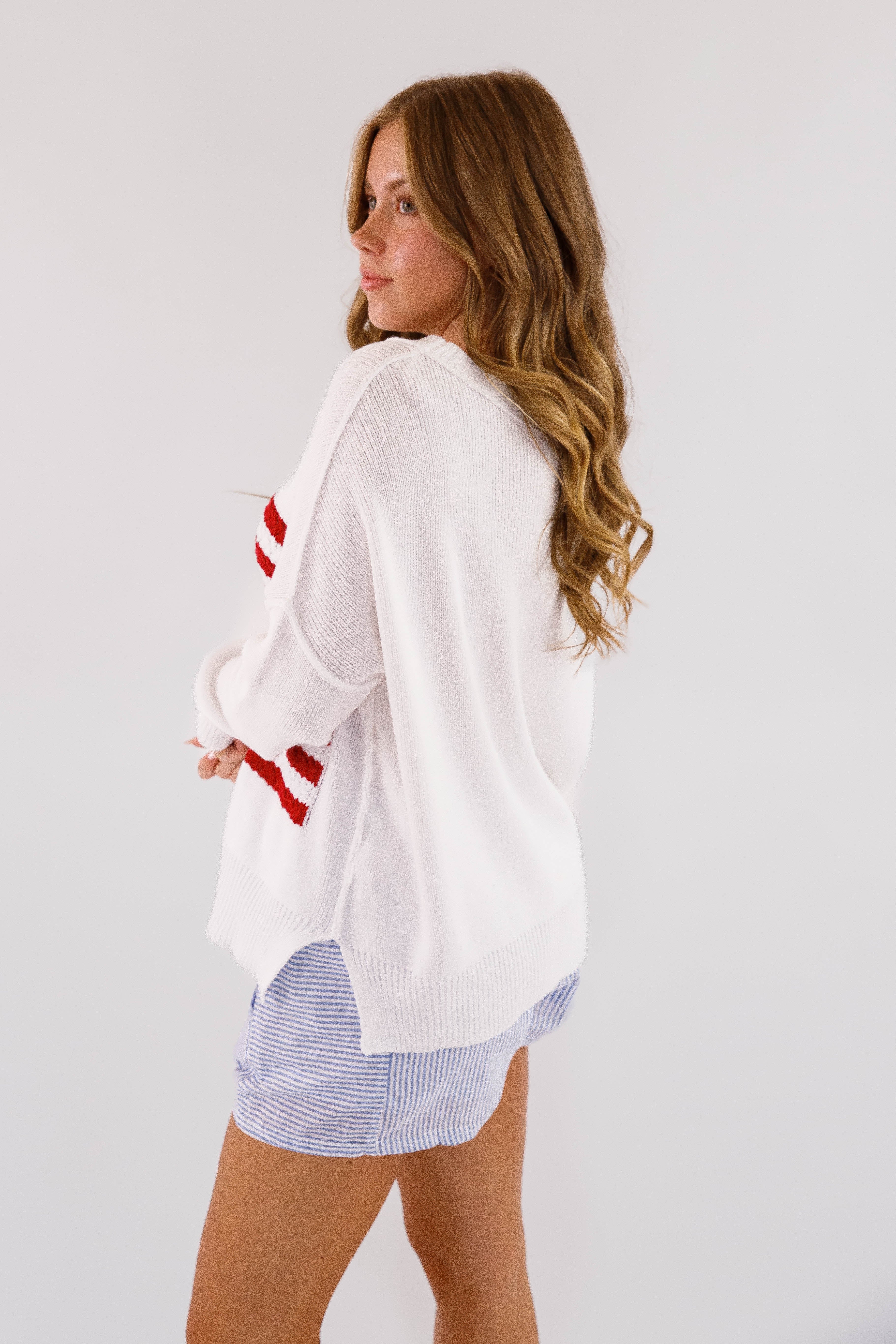 Under The Stars Sweater-White