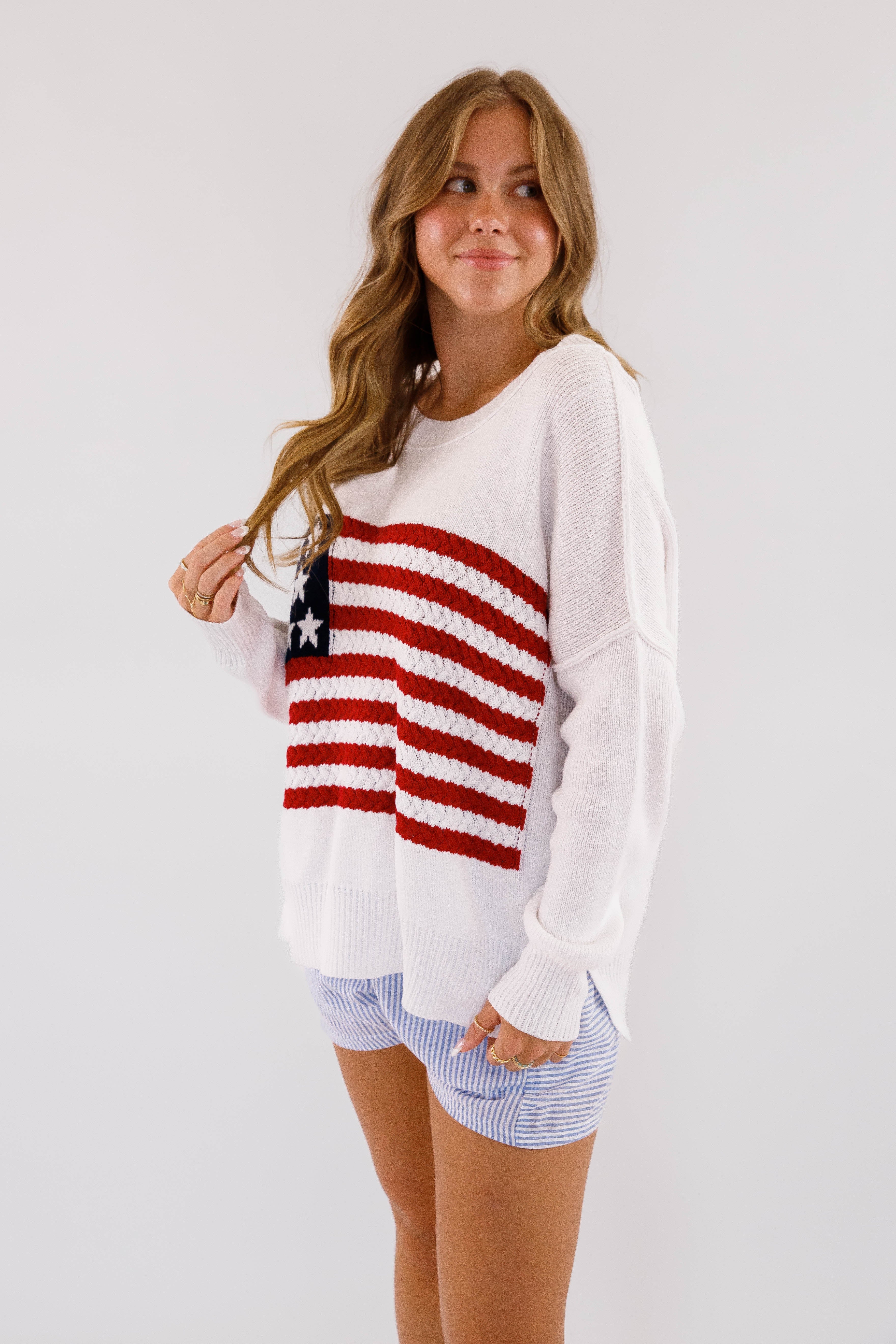 Under The Stars Sweater-White