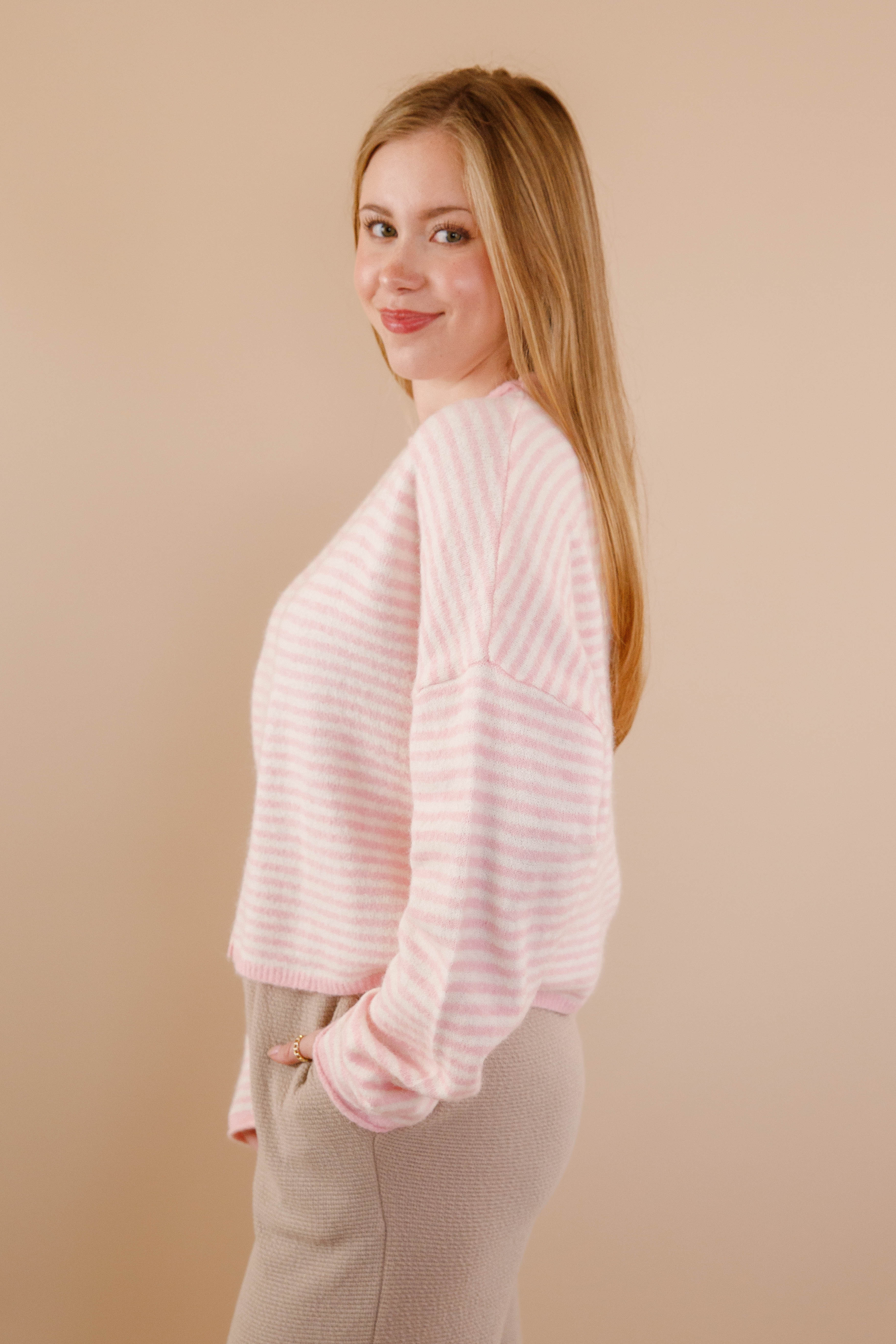 Take One More Look Cardigan-Blush