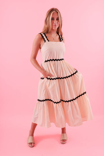 FINAL SALE: Steady On My Mind Midi Dress-Ecru