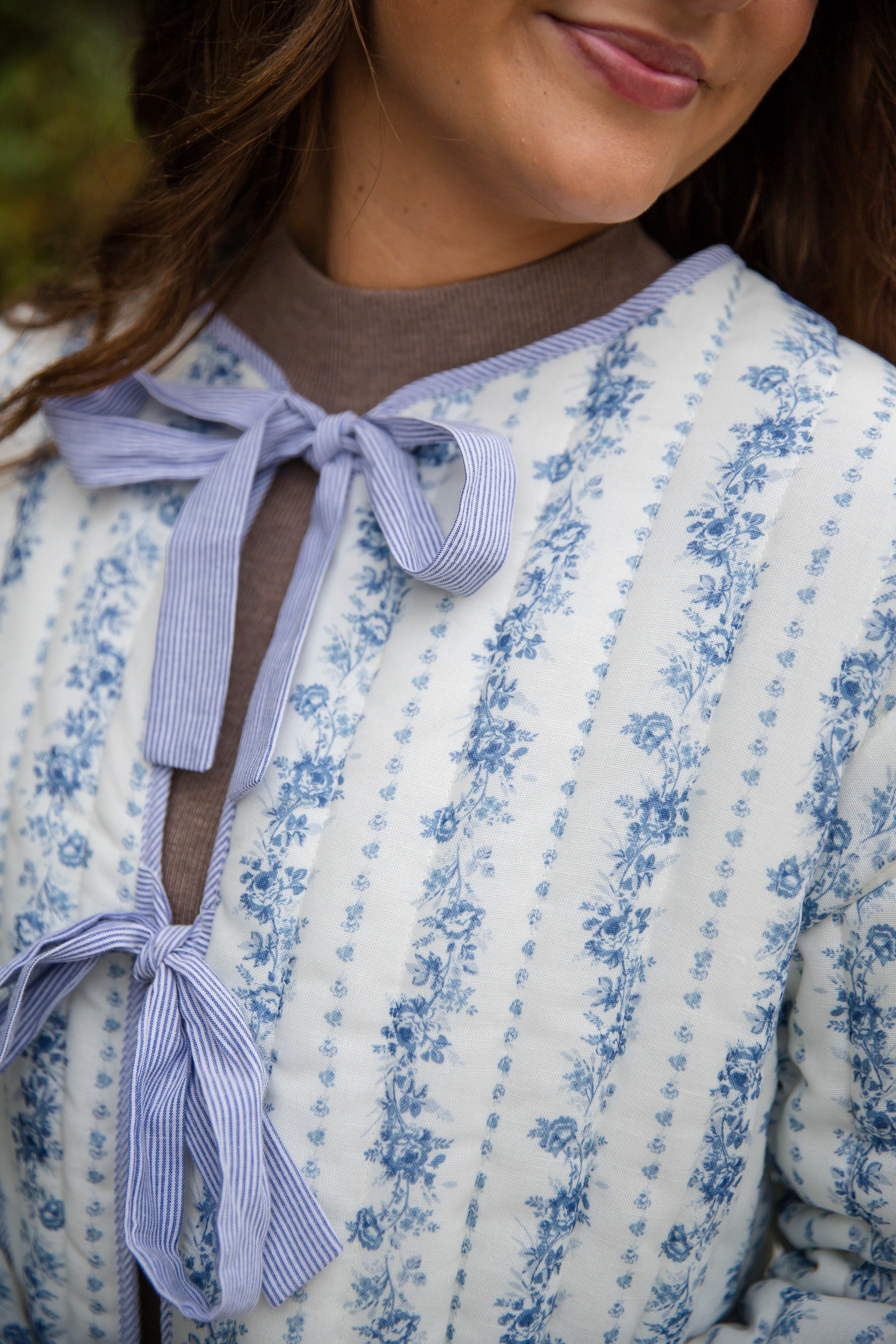 Sweet Spirit Quilted Jacket-Blue