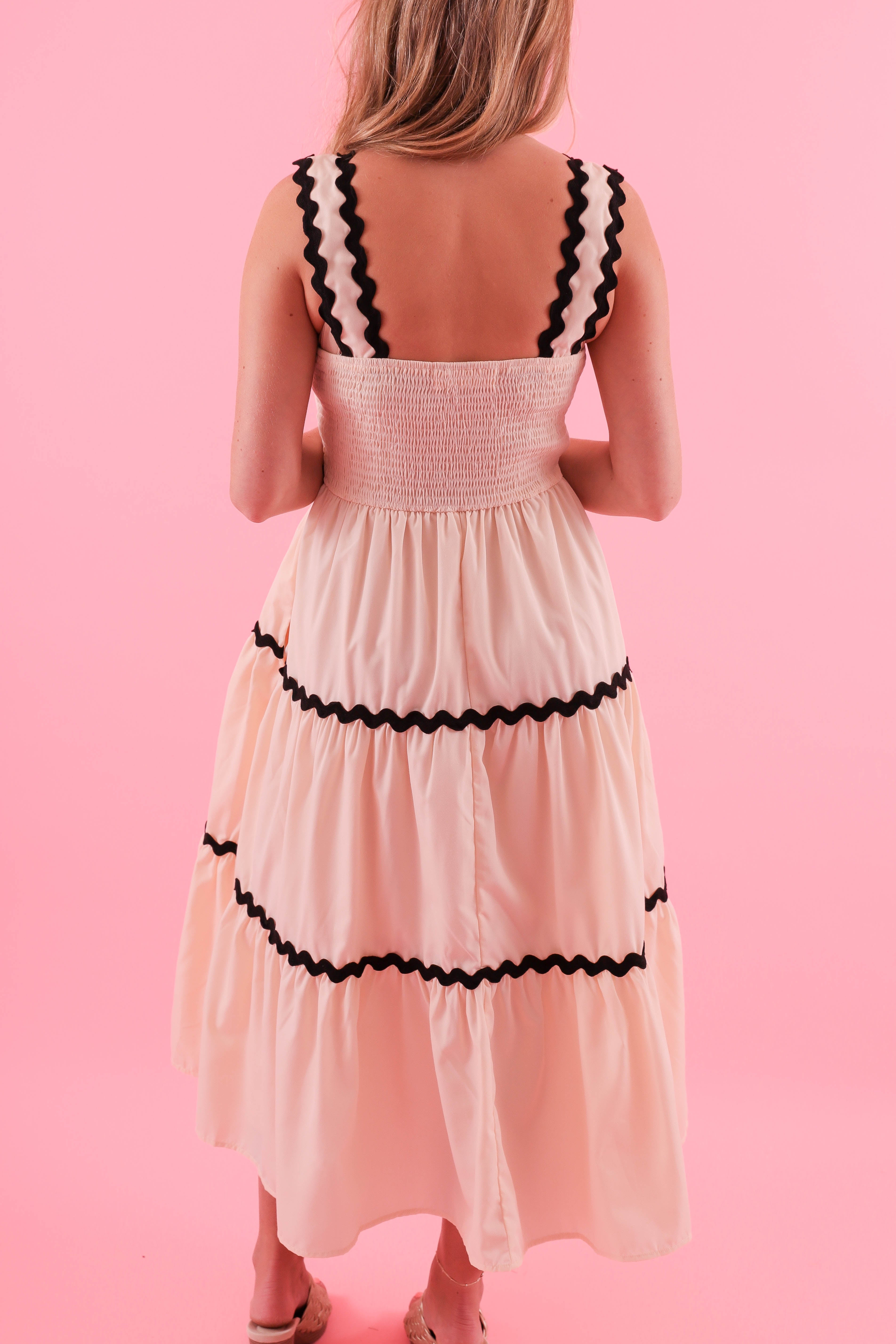 FINAL SALE: Steady On My Mind Midi Dress-Ecru