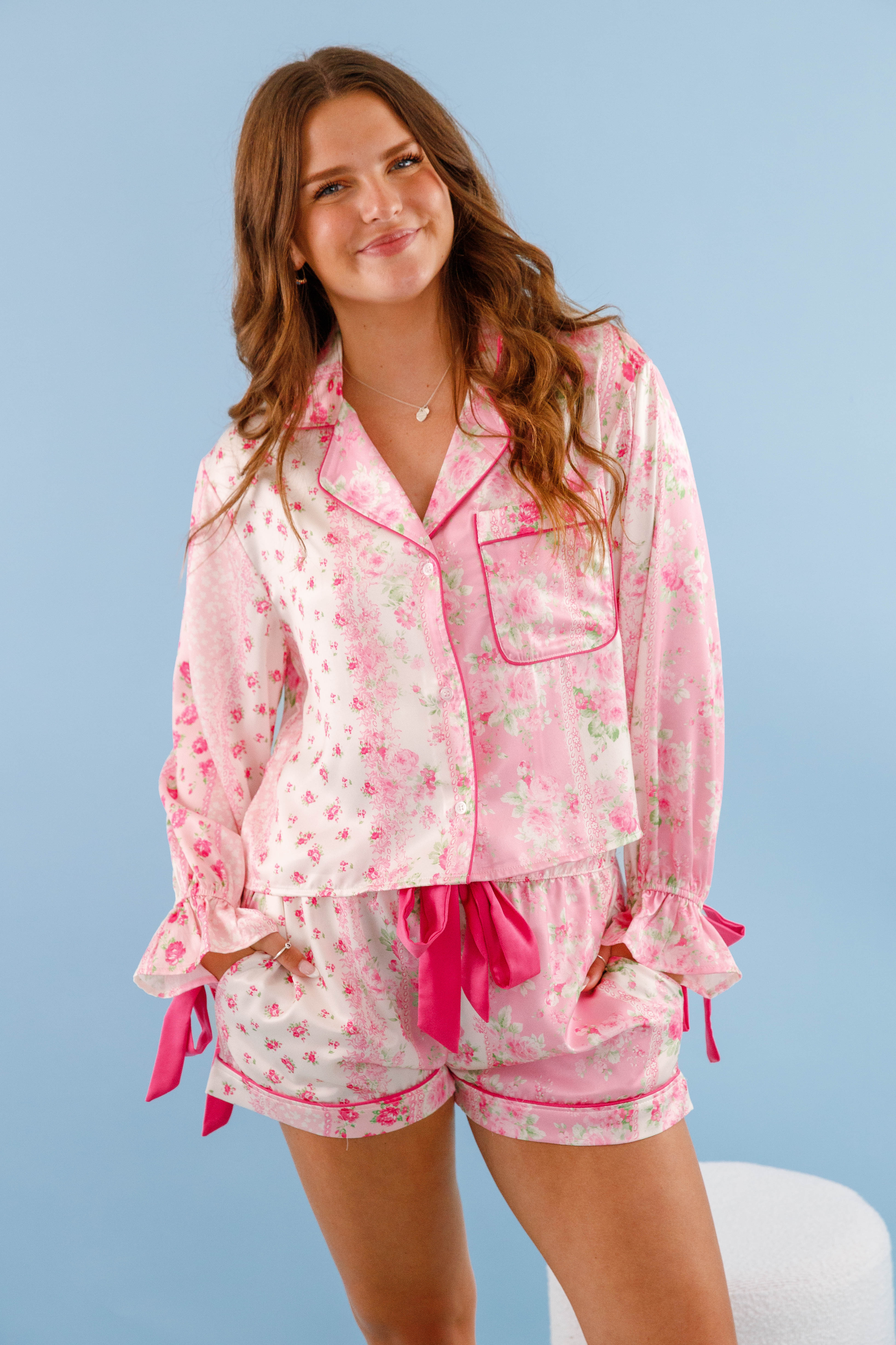 Rose Garden Dreaming Pajama Top