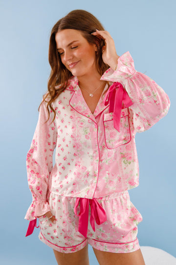 Rose Garden Dreaming Pajama Top