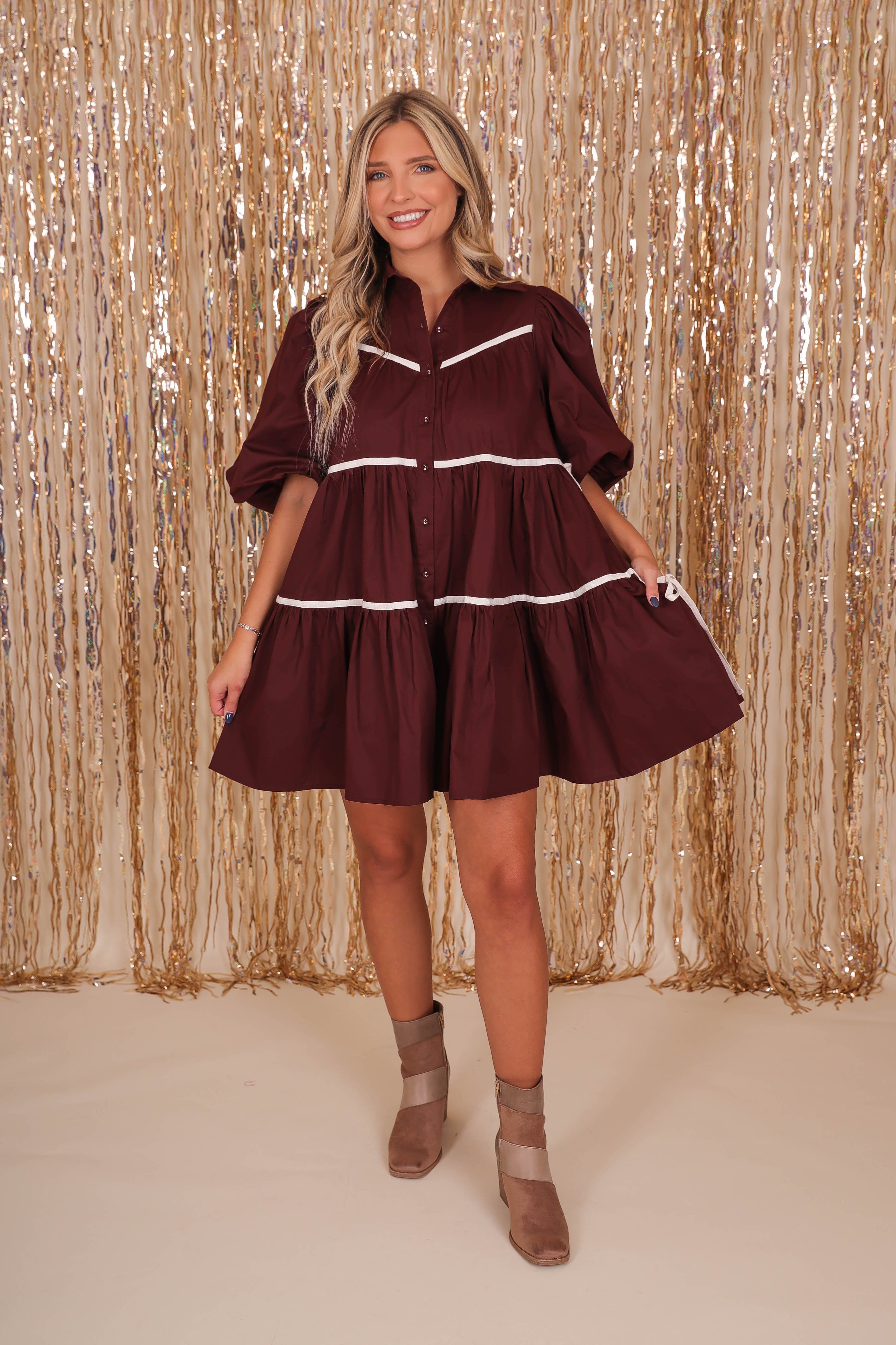 RESTOCK: When You Have It All Dress-Brown