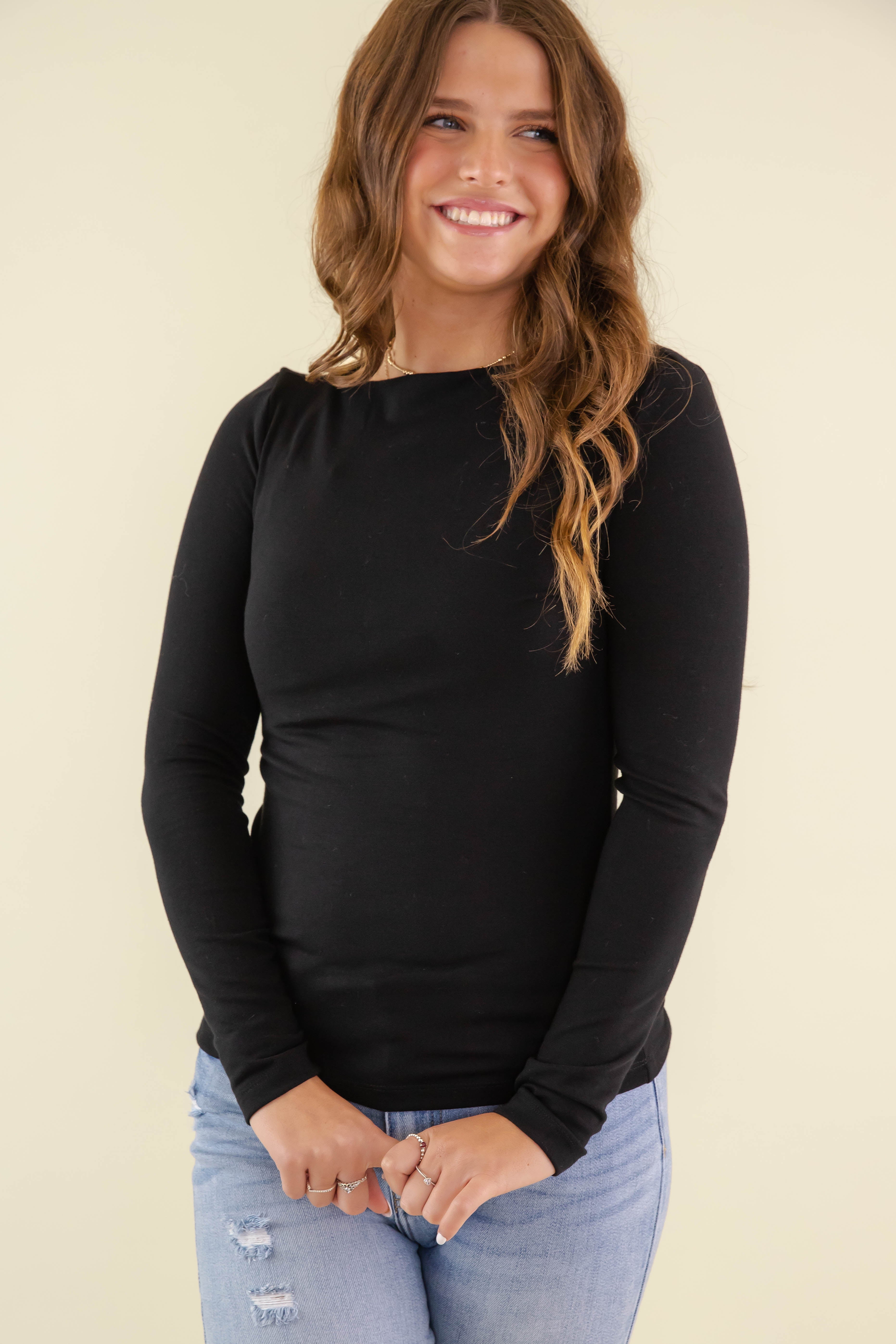 FINAL SALE: Comfortable Charm Top-Black