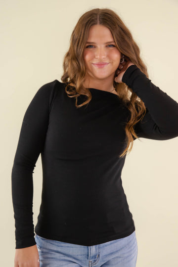 FINAL SALE: Comfortable Charm Top-Black