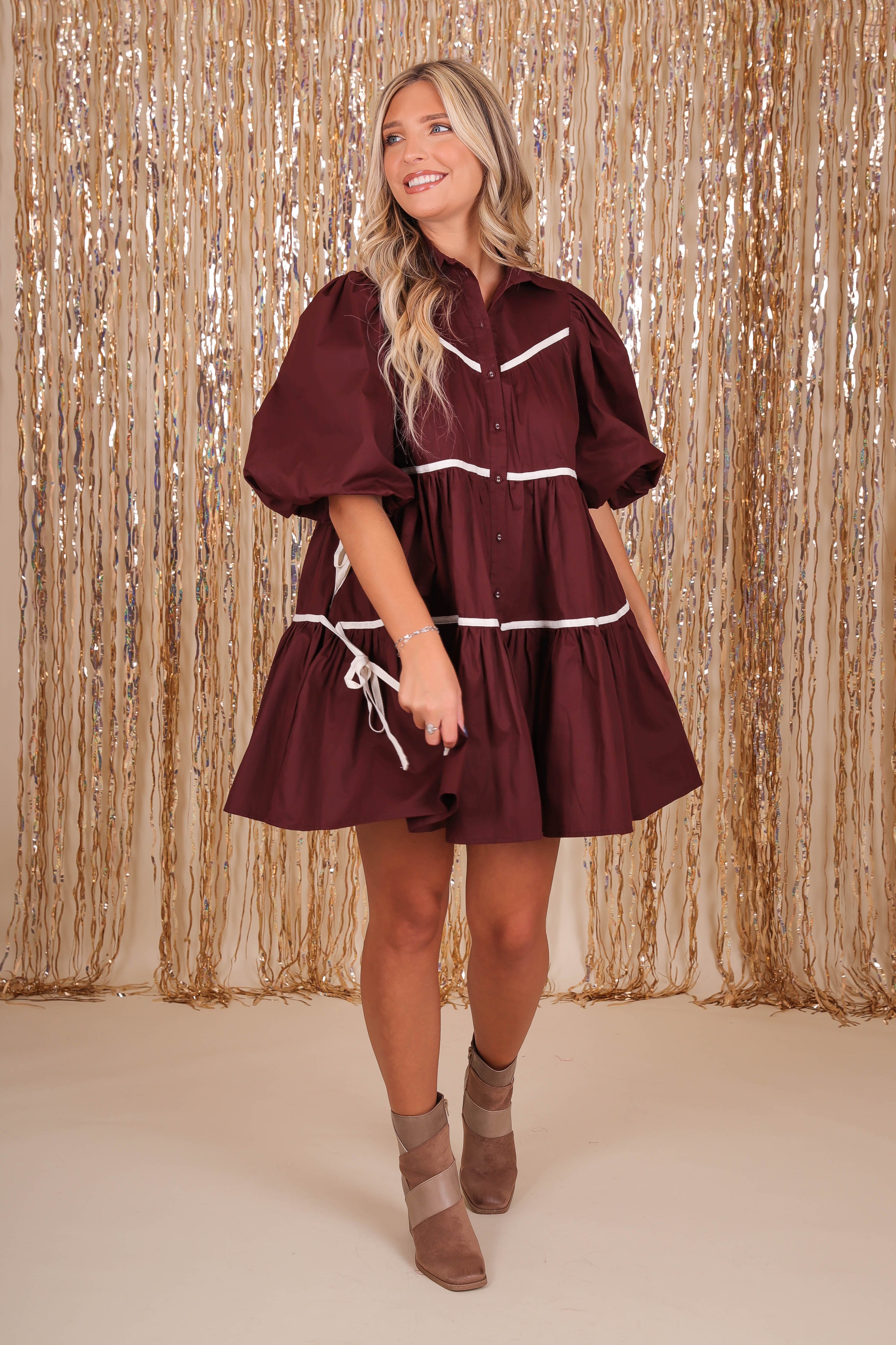 RESTOCK: When You Have It All Dress-Brown
