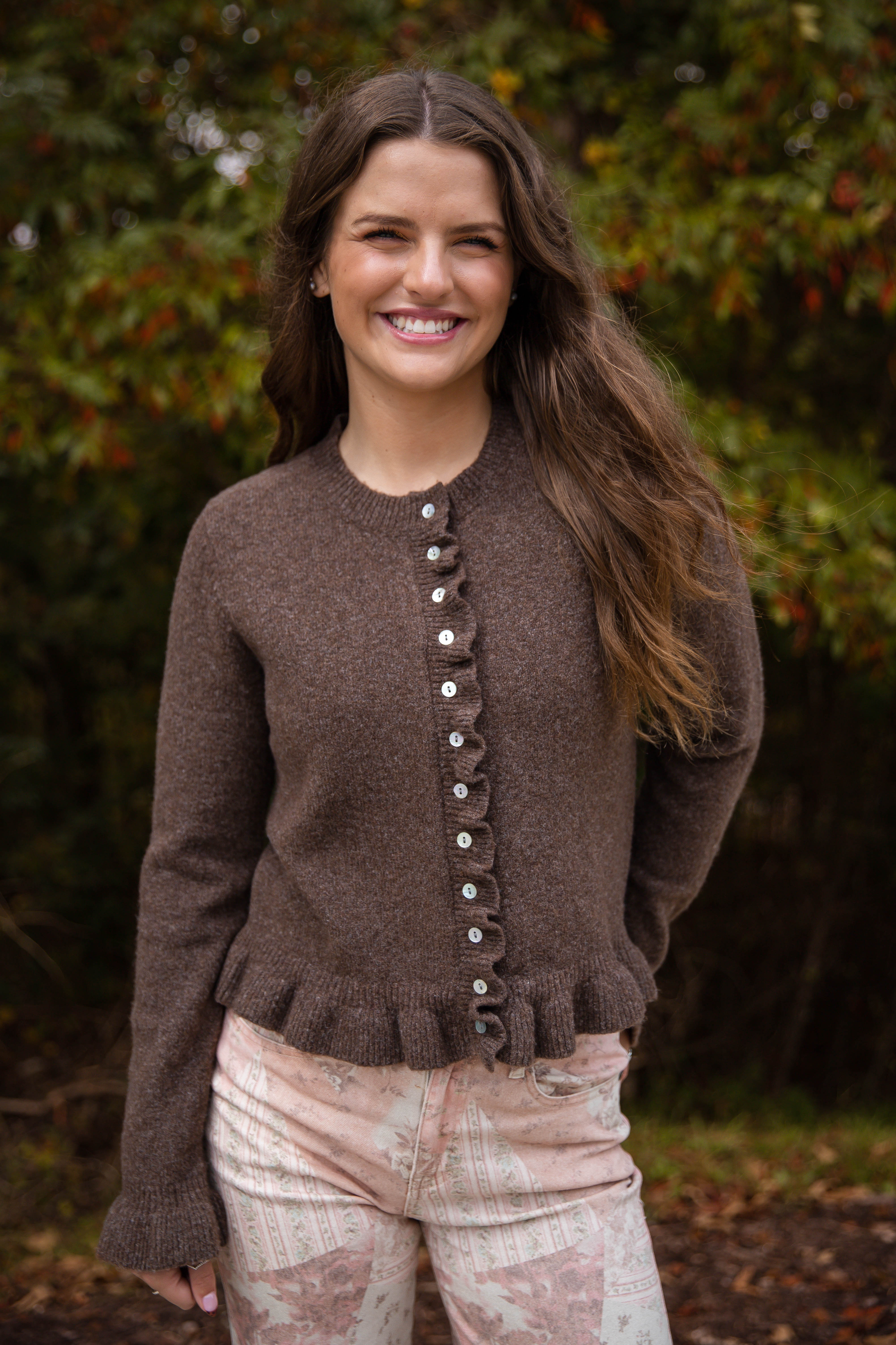 The Sweeter Side Cardigan-Brown