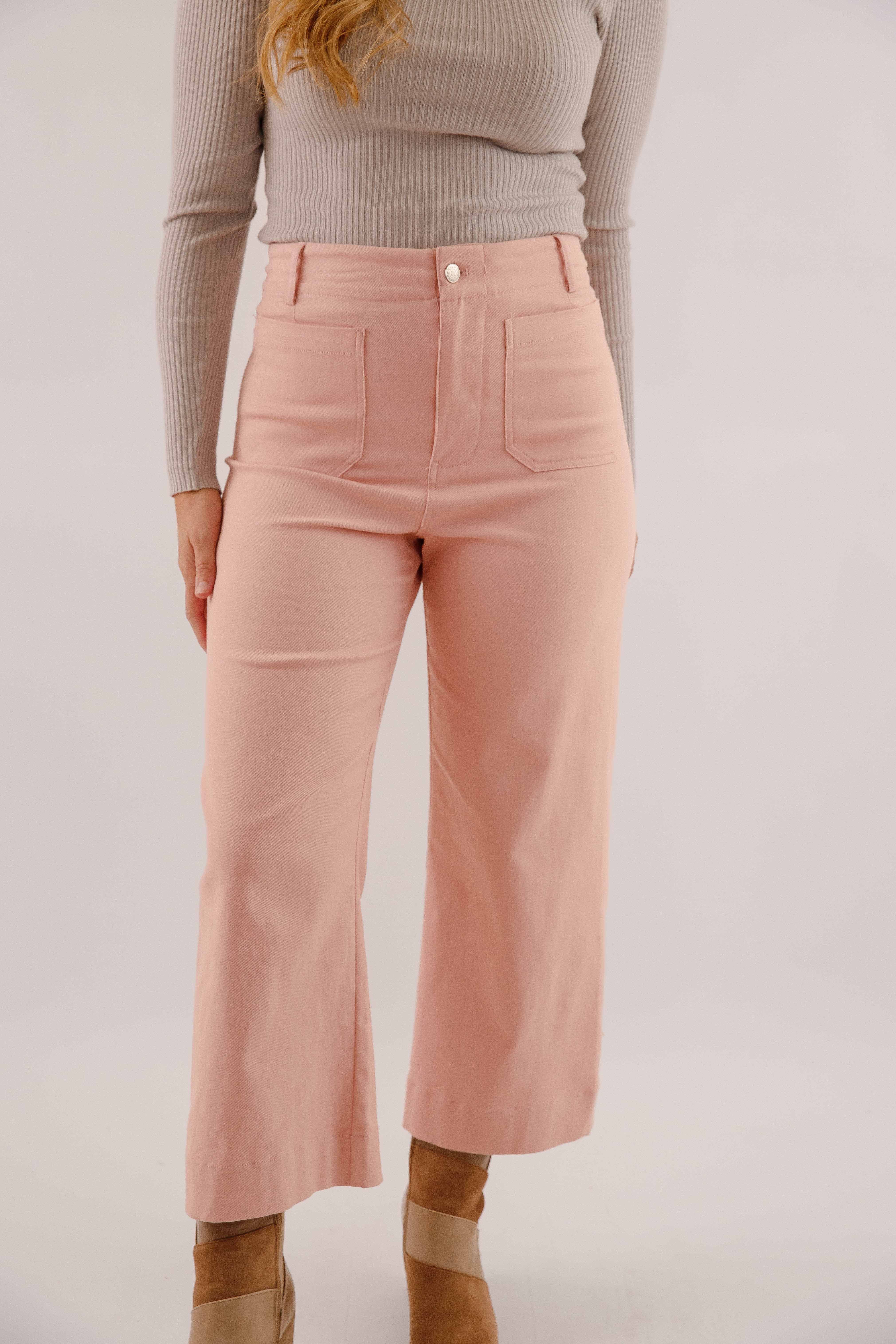 Taking A Pause Denim-Pink