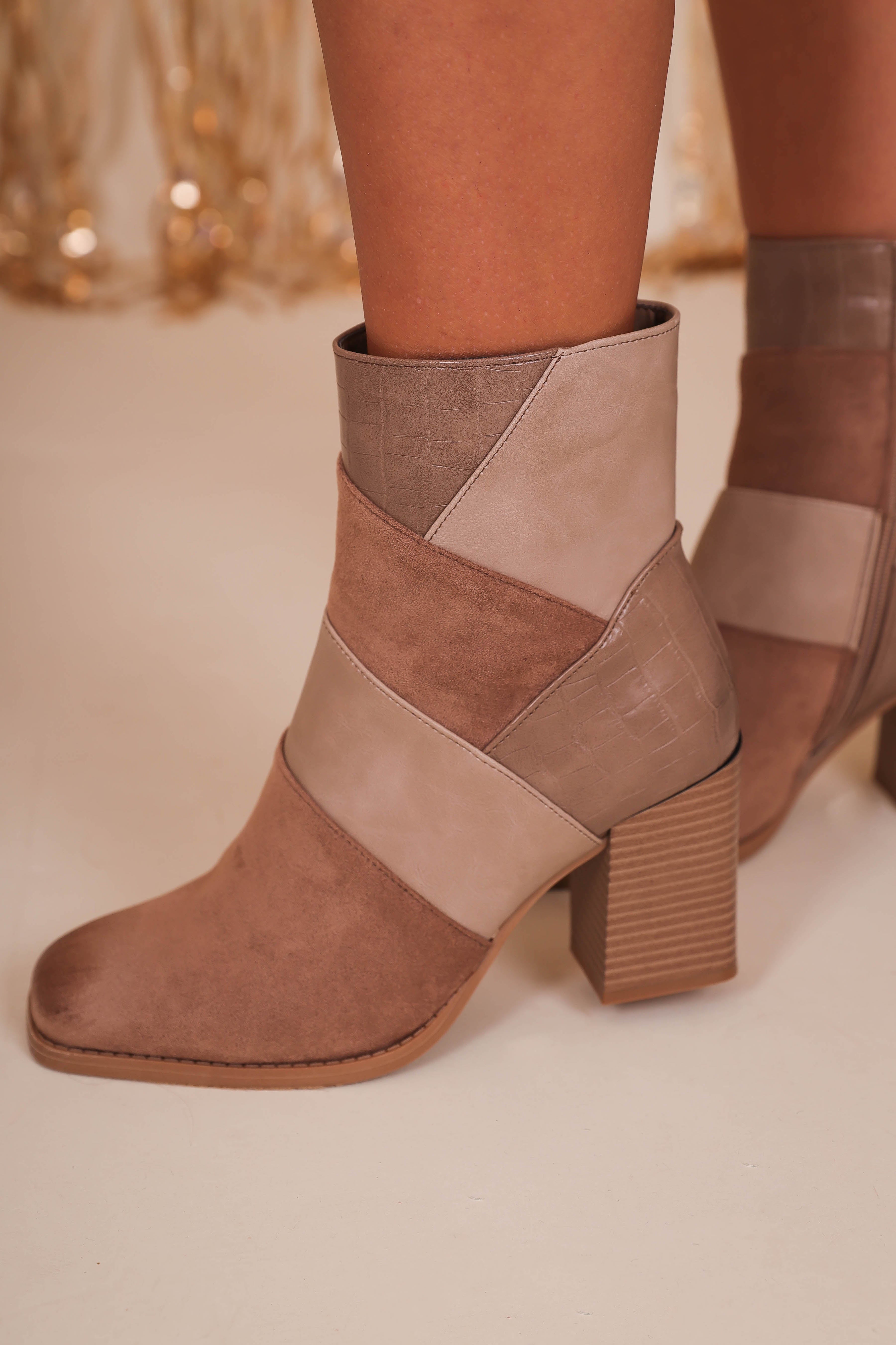Cammy Ankle Booties-Taupe