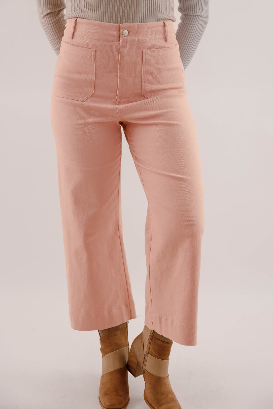 Taking A Pause Denim-Pink