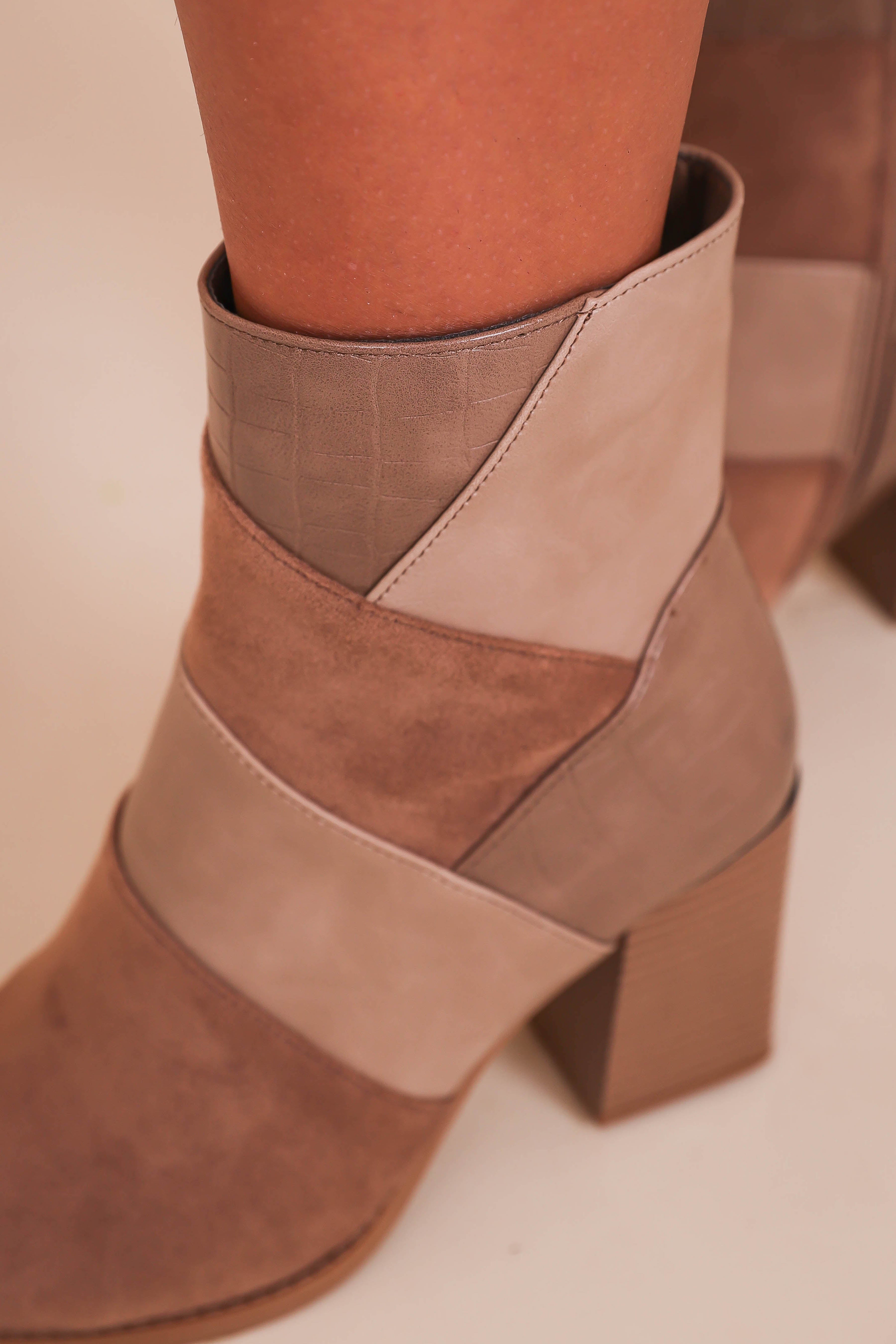 Cammy Ankle Booties-Taupe