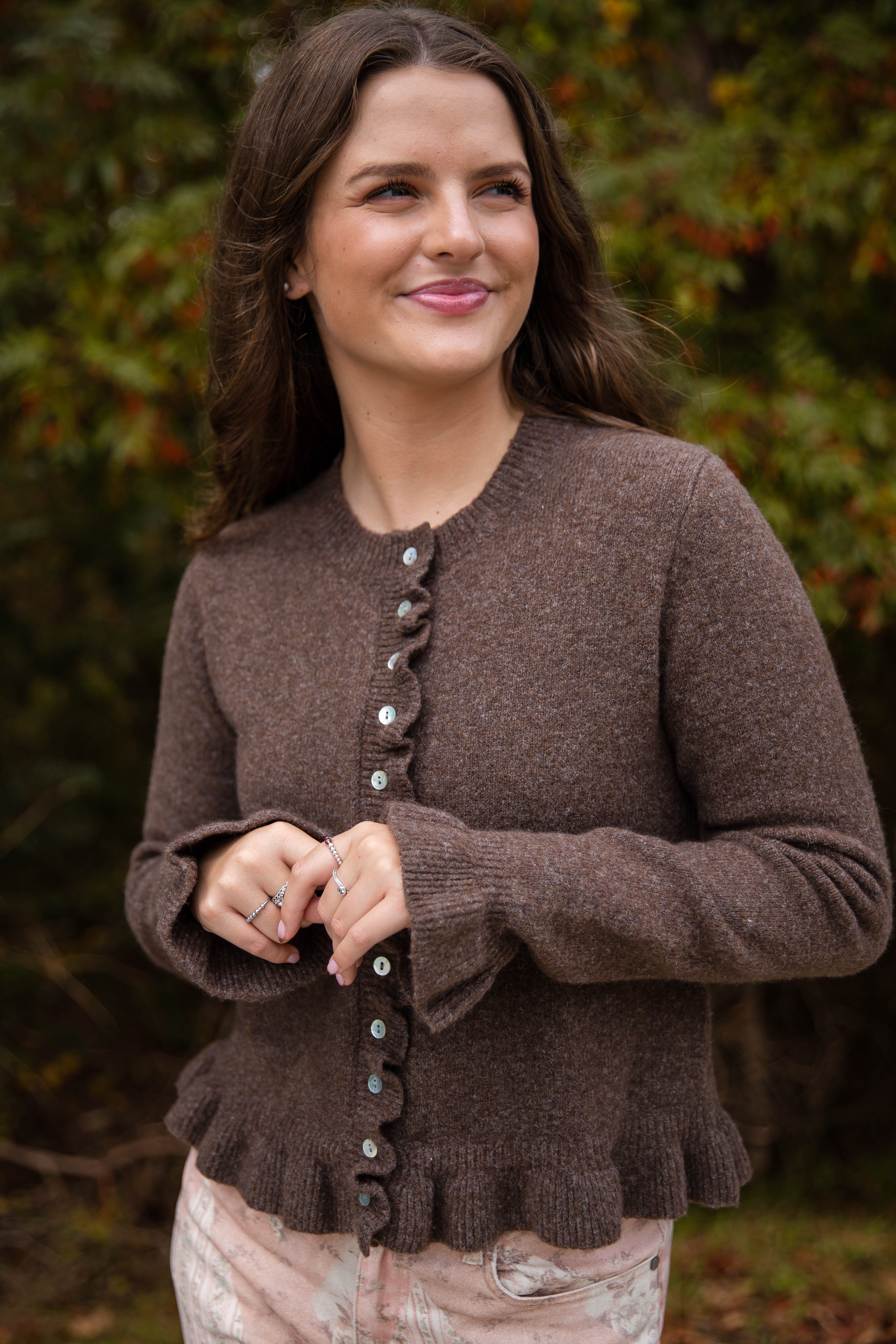 The Sweeter Side Cardigan-Brown